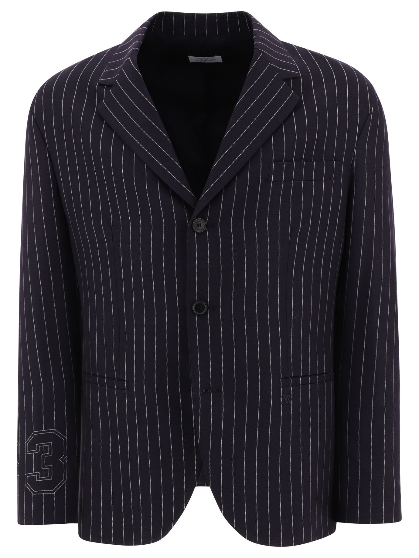 Off-White Pinstriped Blazer