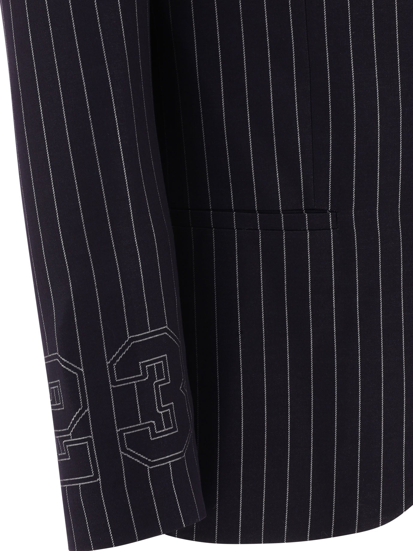 Off-White Pinstriped Blazer