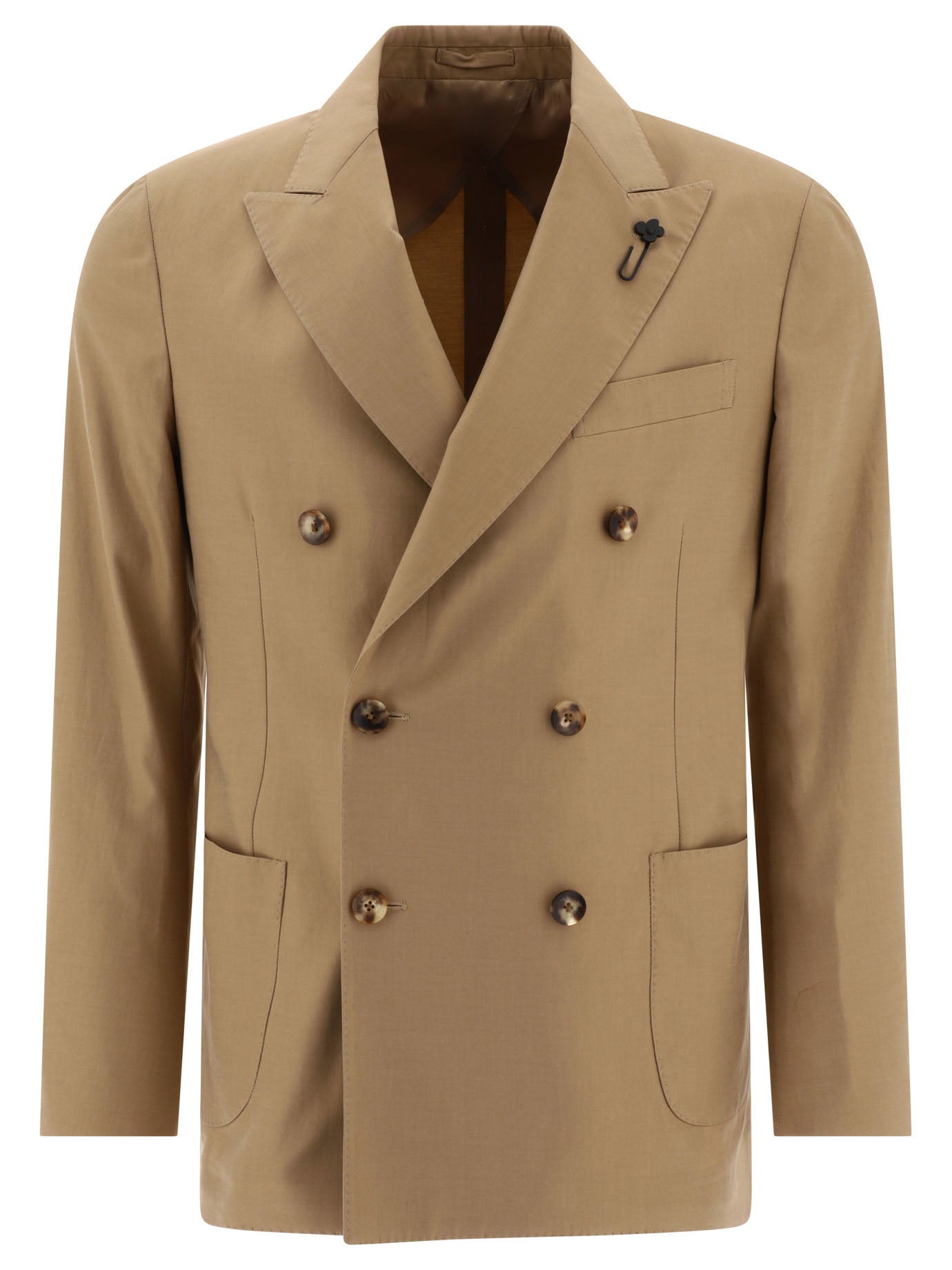 Lardini Unlined Double-Breasted Blazer