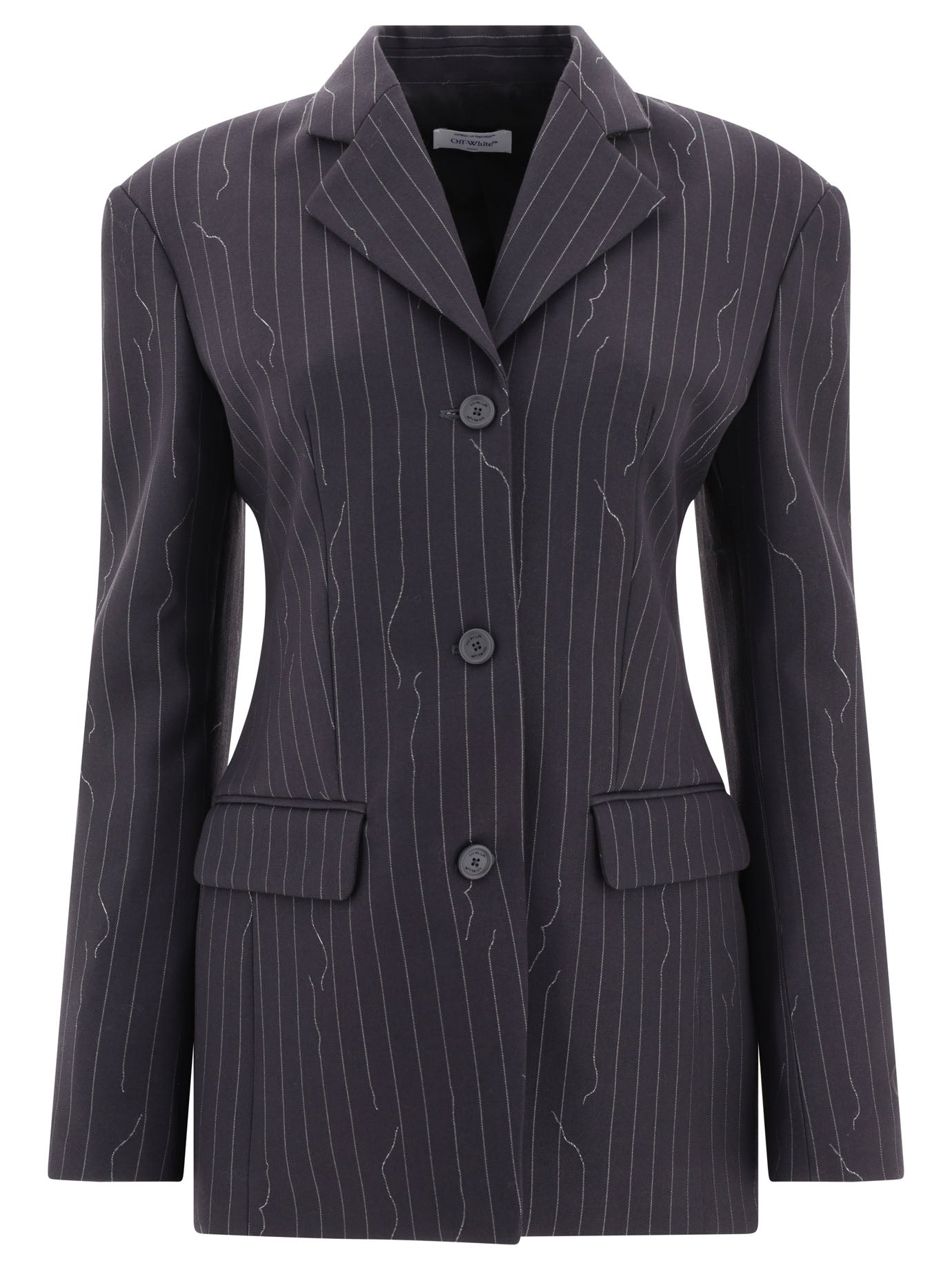 Off-White Pinstriped Blazer