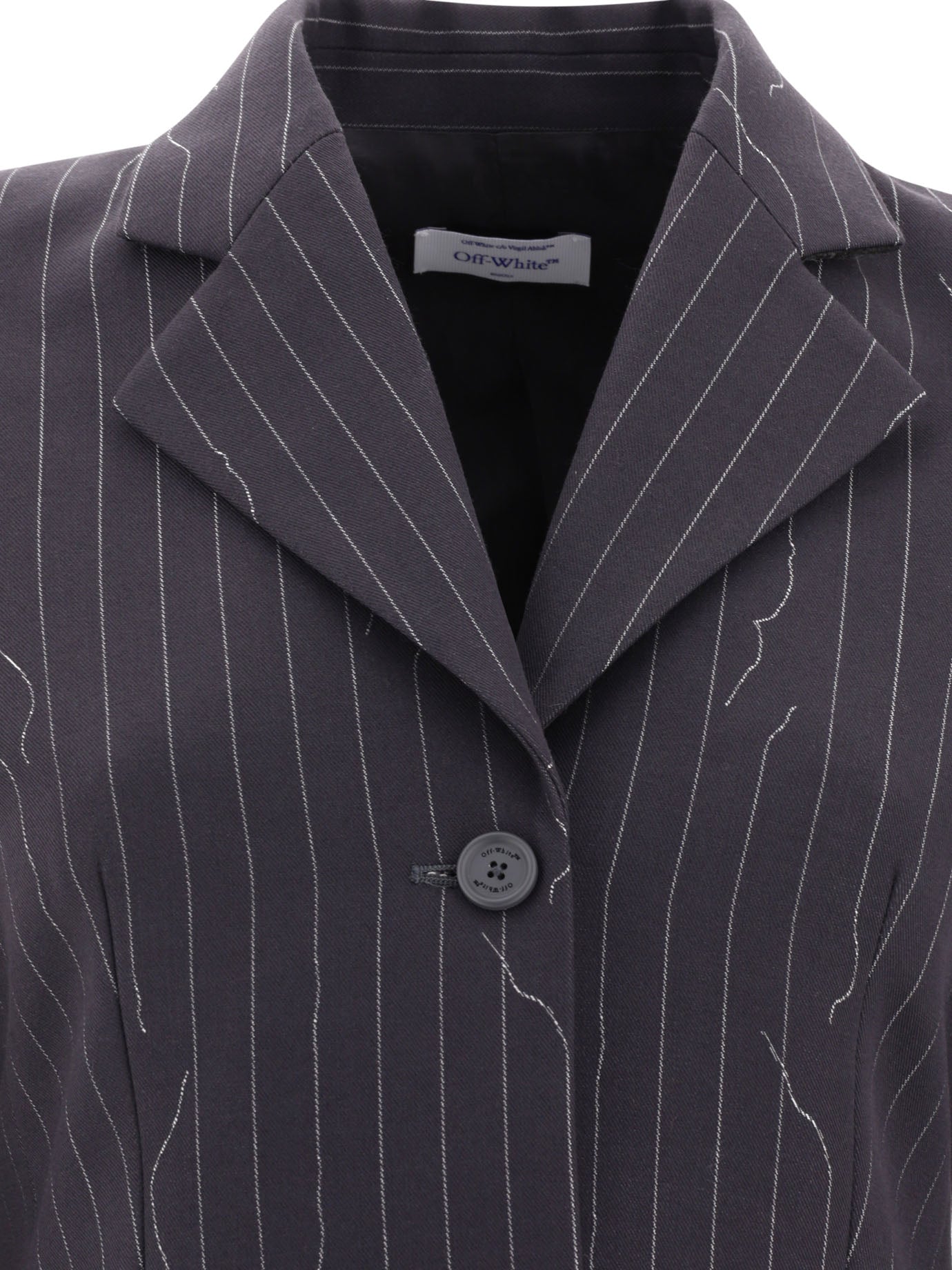 Off-White Pinstriped Blazer