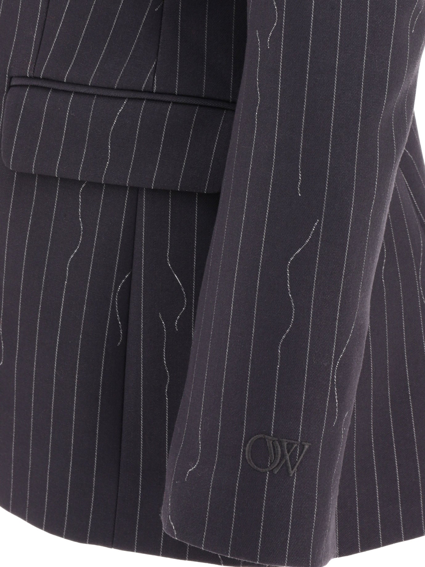 Off-White Pinstriped Blazer