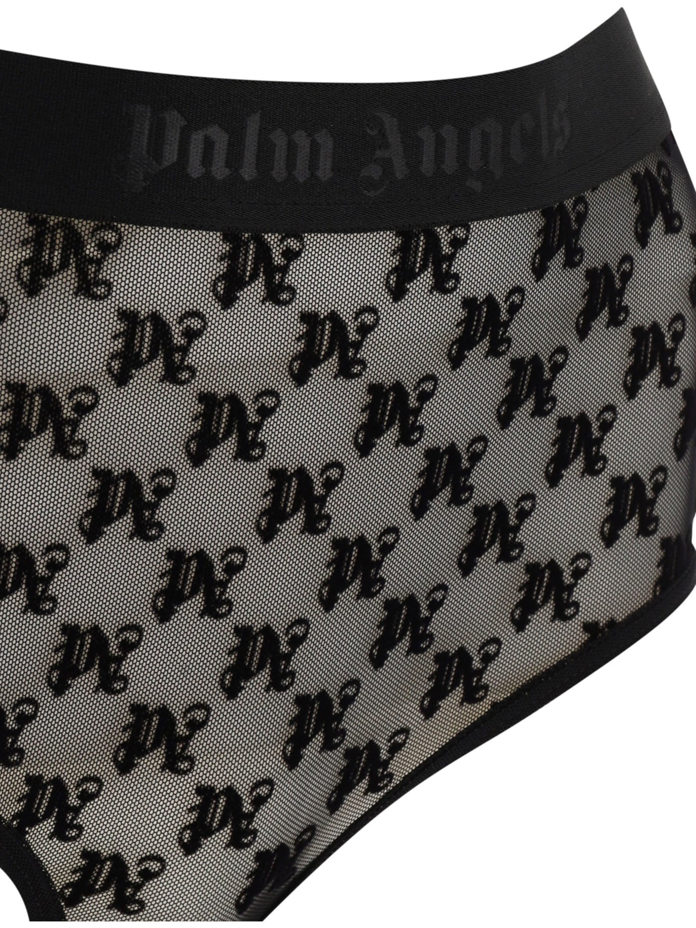 Palm Angels Monogram Lace Brazilian Slip