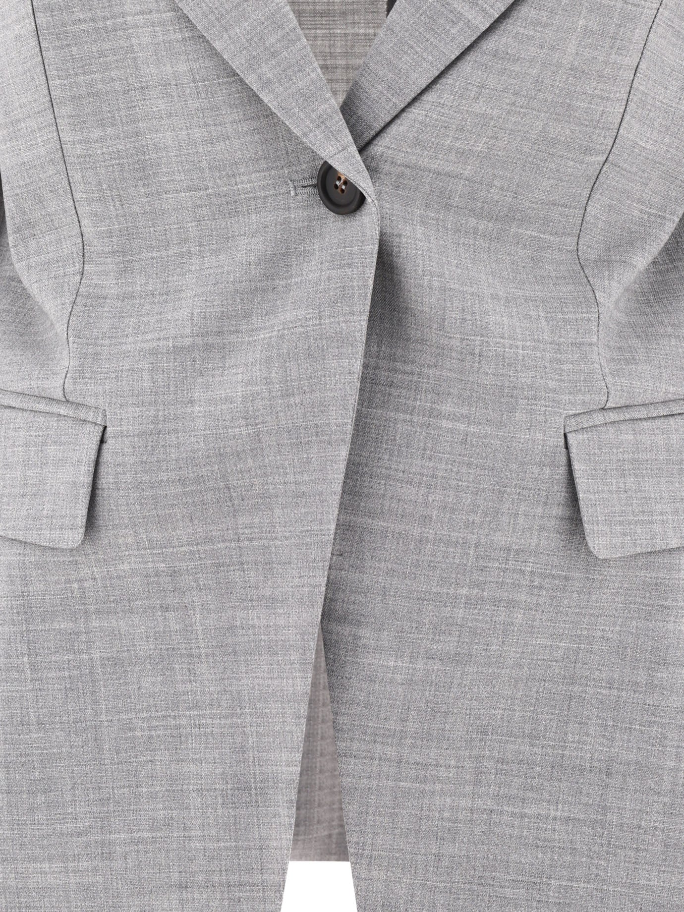 Brunello Cucinelli Virgin Wool Fresco Blazer With Monili