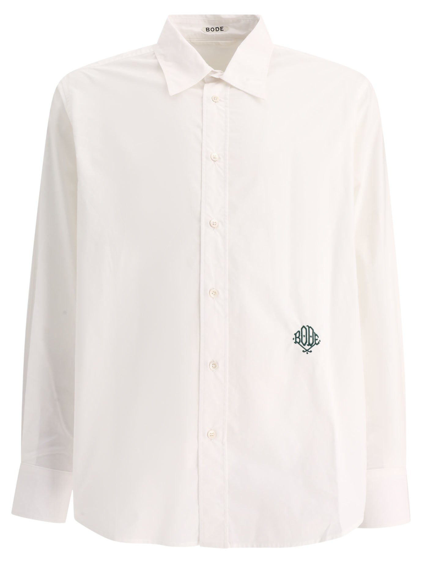 Bode Monogrammed Poplin Shirt