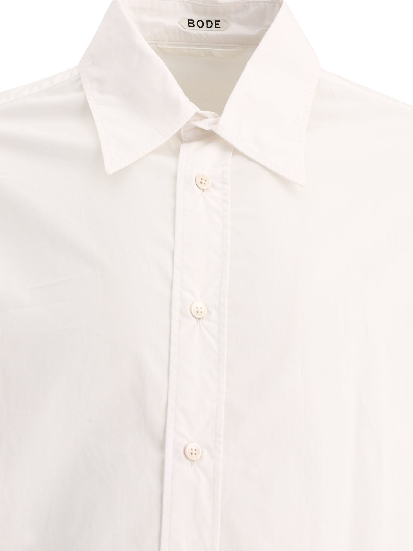 Bode Monogrammed Poplin Shirt