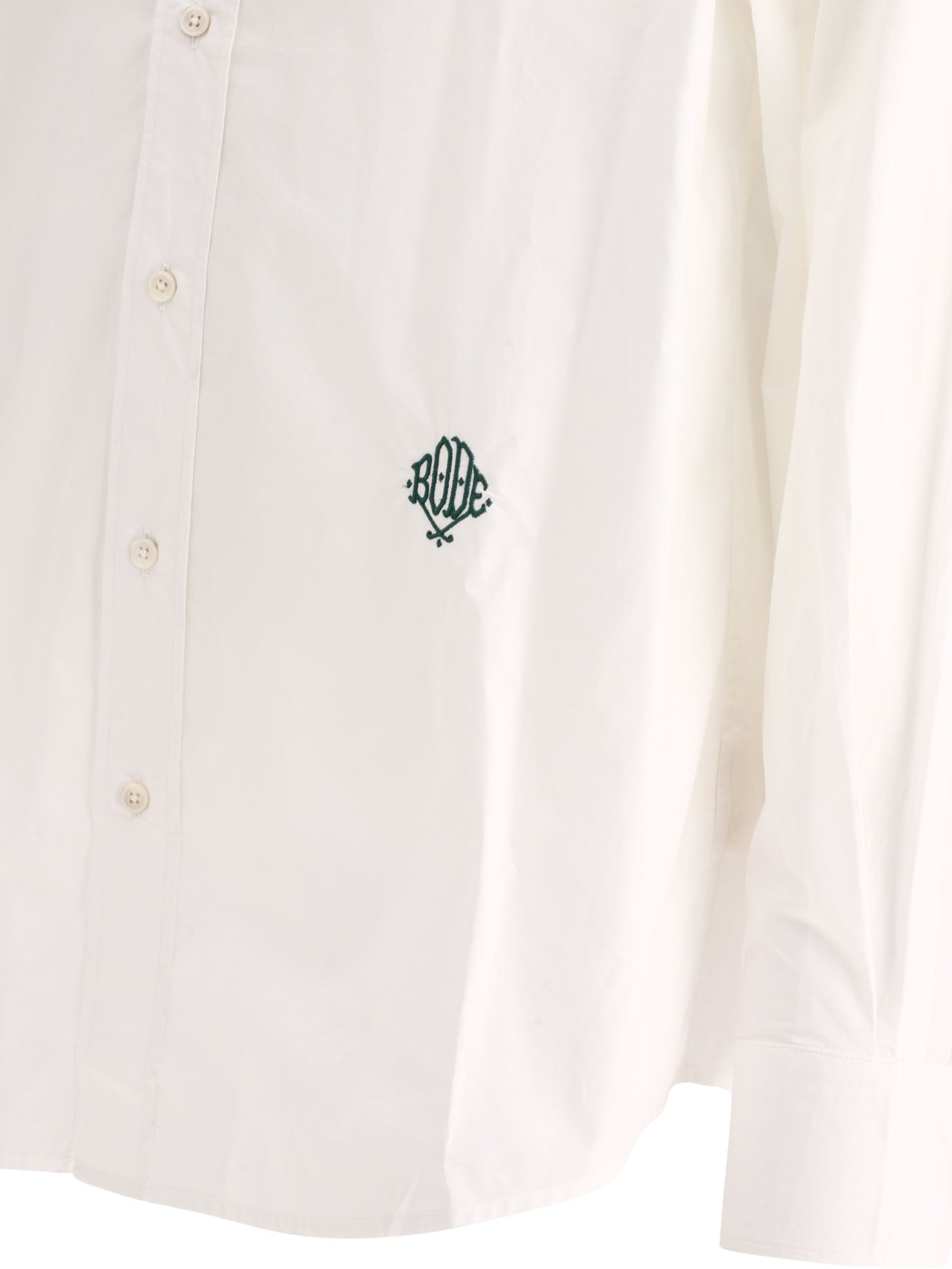 Bode Monogrammed Poplin Shirt