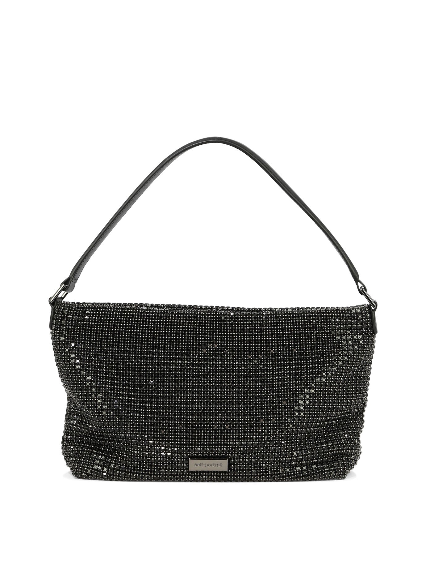 Self-portrait Diamantè Medium Hobo Shoulder Bag