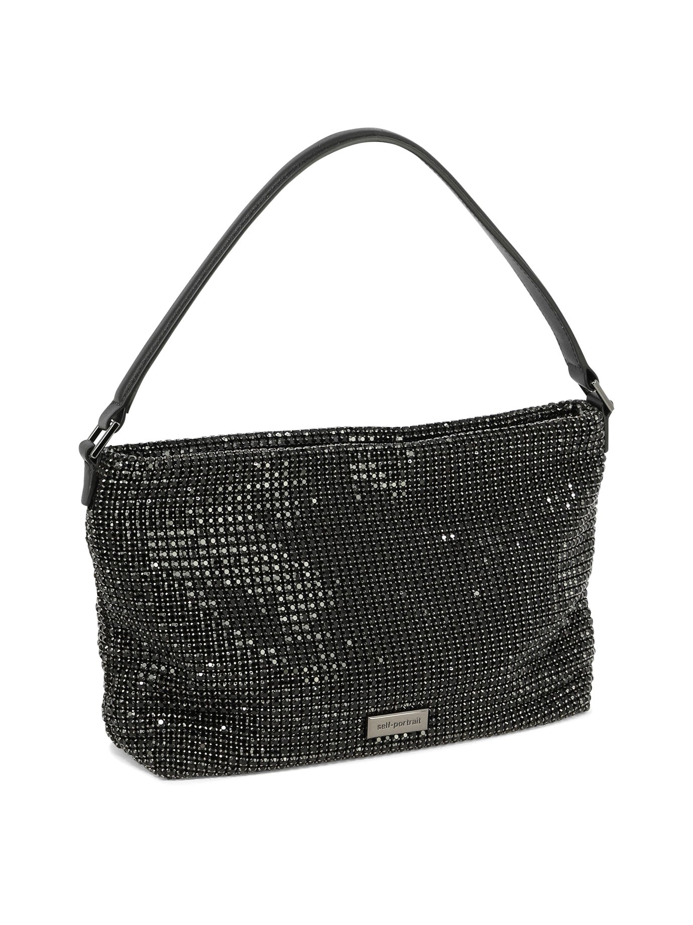 Self-portrait Diamantè Medium Hobo Shoulder Bag