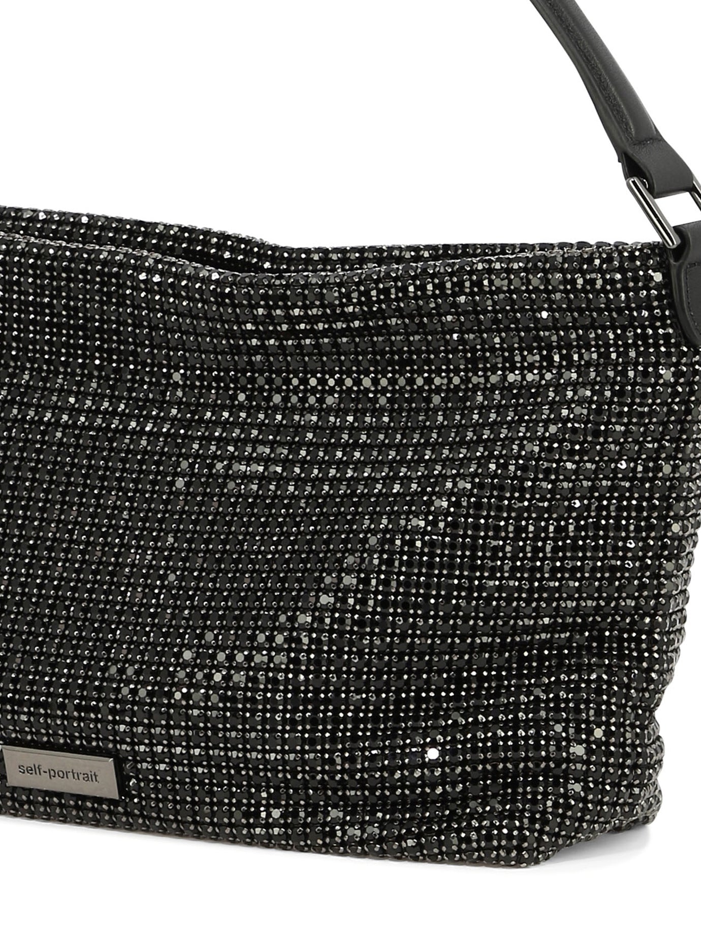 Self-portrait Diamantè Medium Hobo Shoulder Bag