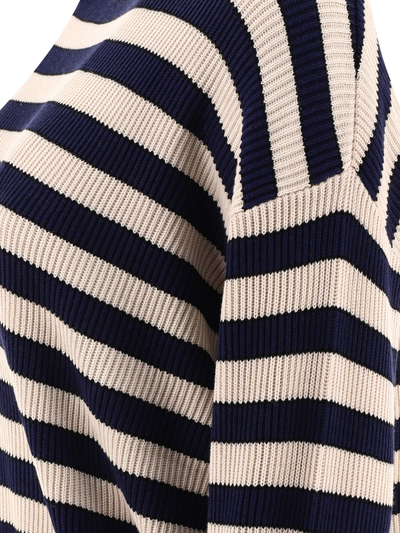 Brunello Cucinelli Striped English Rib Sweater With Monili