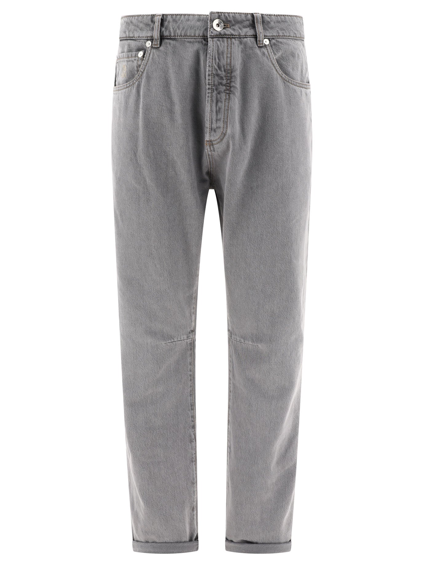 Brunello Cucinelli Grayscale Denim Jeans