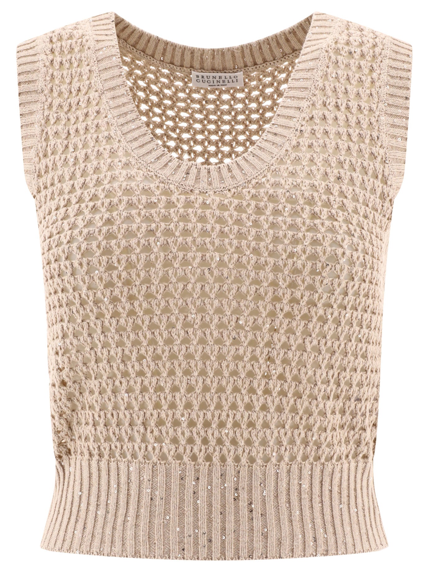 Brunello Cucinelli Dazzling Net Knit Top