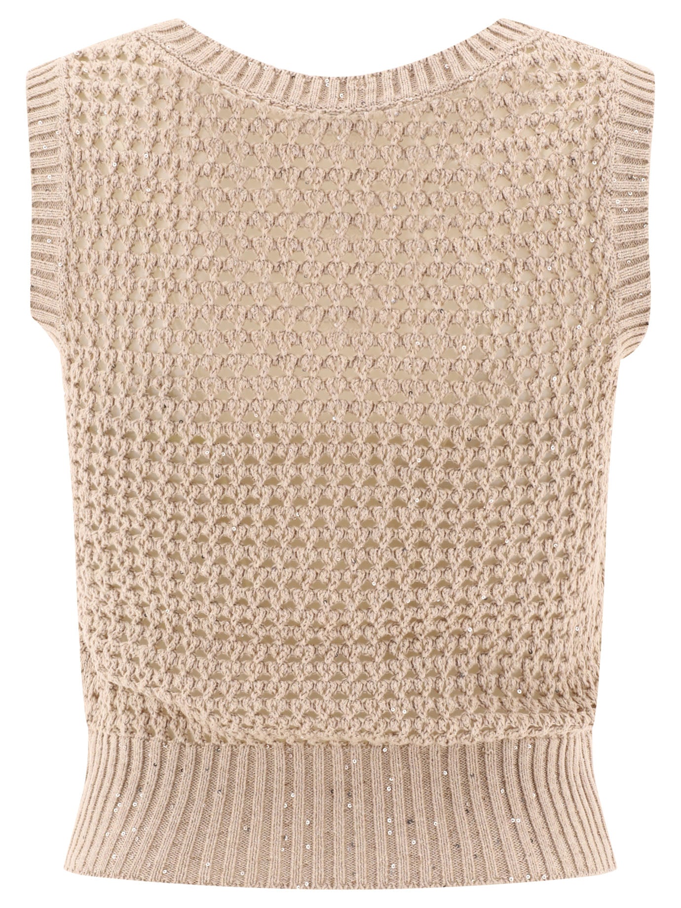 Brunello Cucinelli Dazzling Net Knit Top