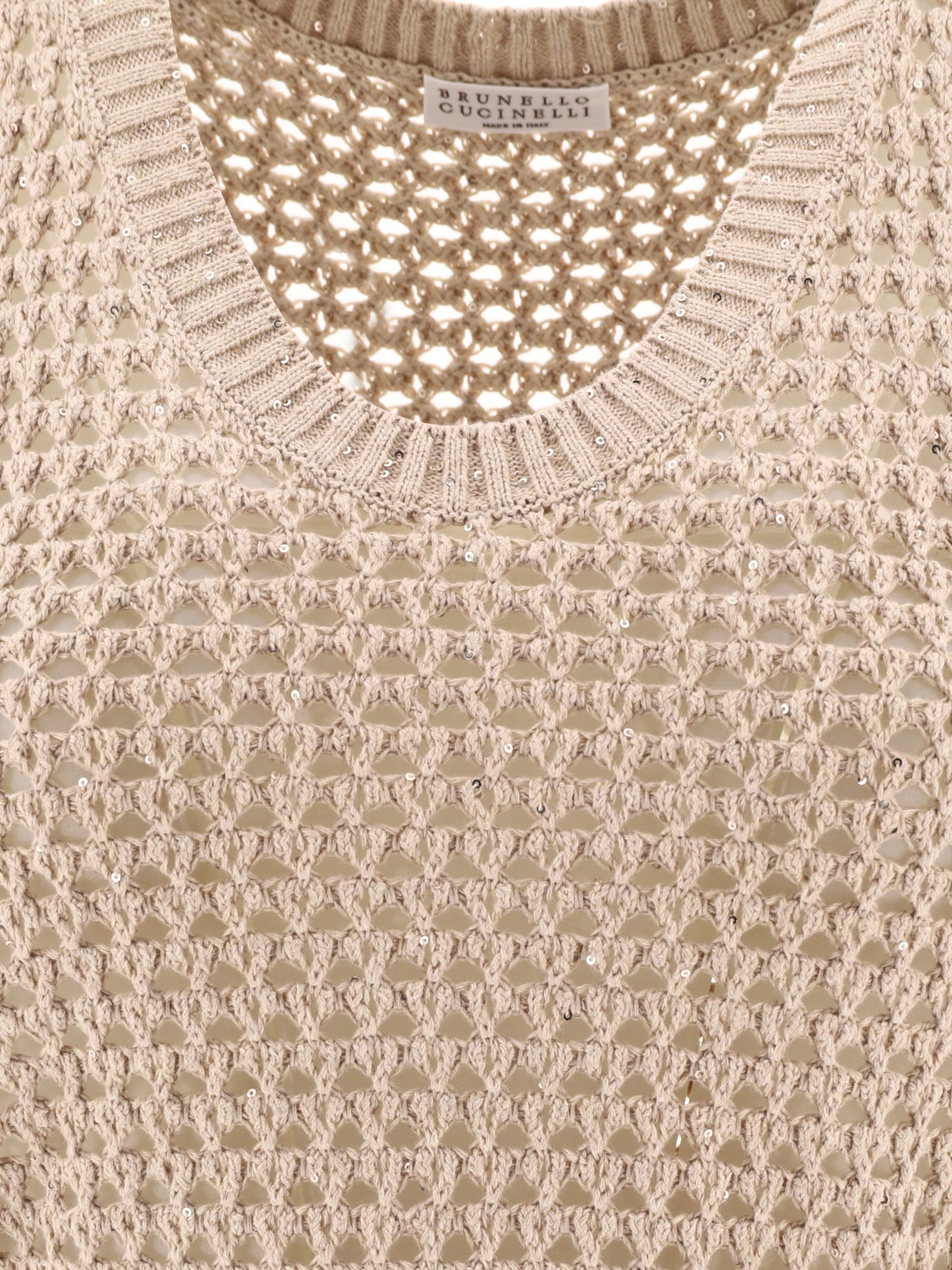 Brunello Cucinelli Dazzling Net Knit Top