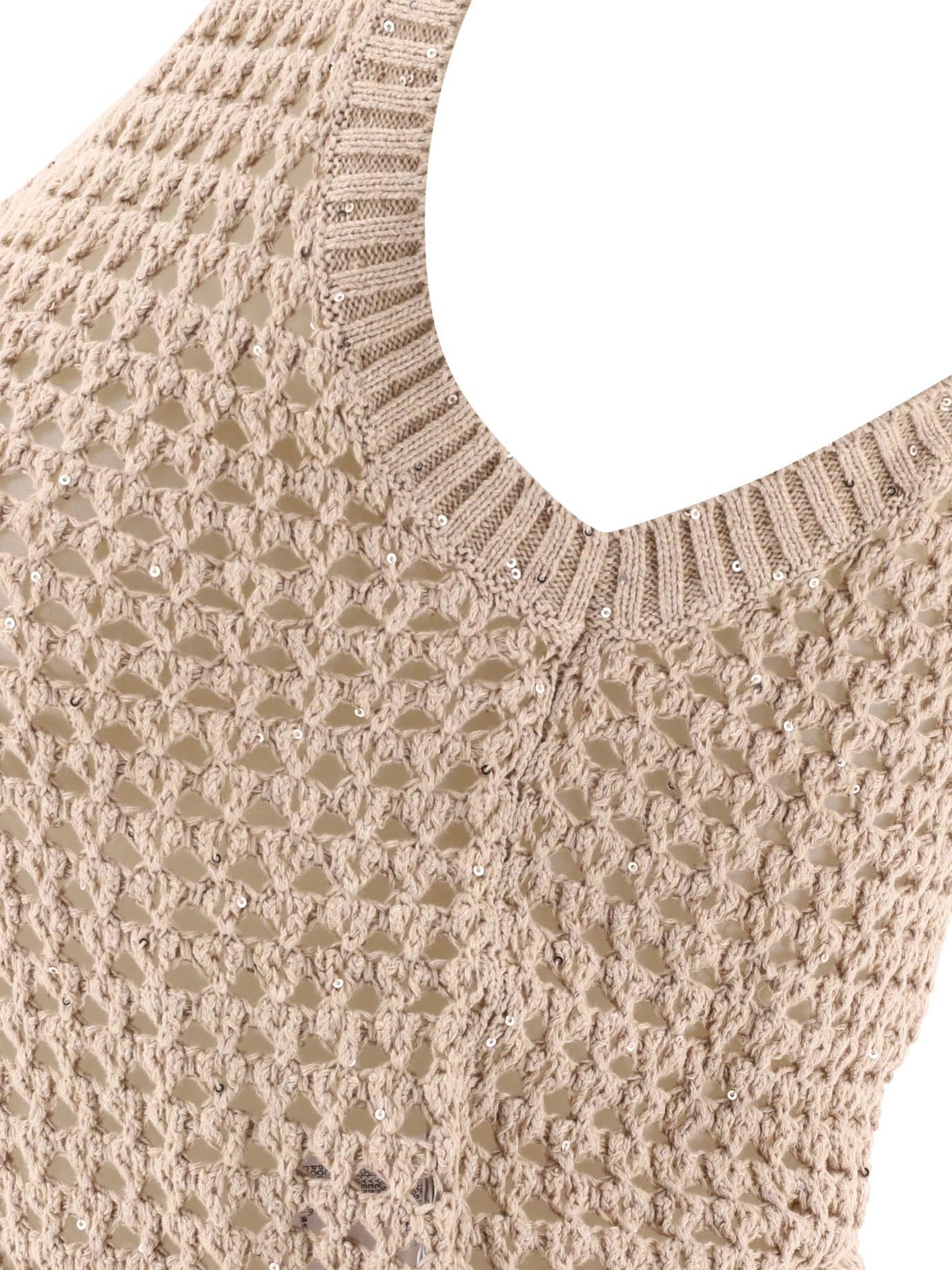 Brunello Cucinelli Dazzling Net Knit Top