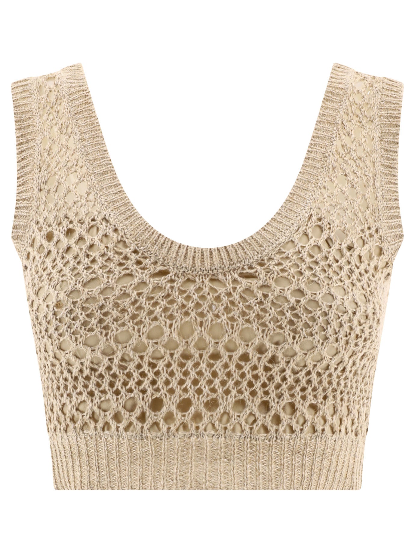 Brunello Cucinelli Knitted Crop Top