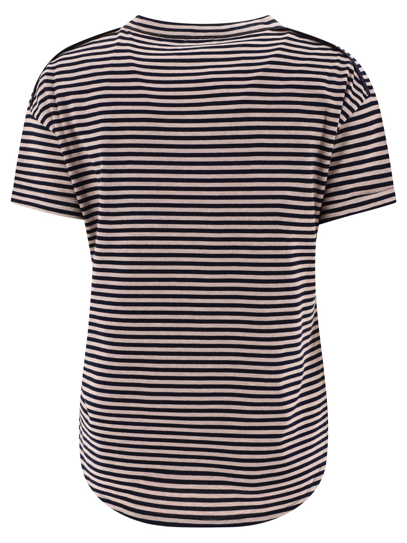 Brunello Cucinelli Striped Jersey T-Shirt With Monili