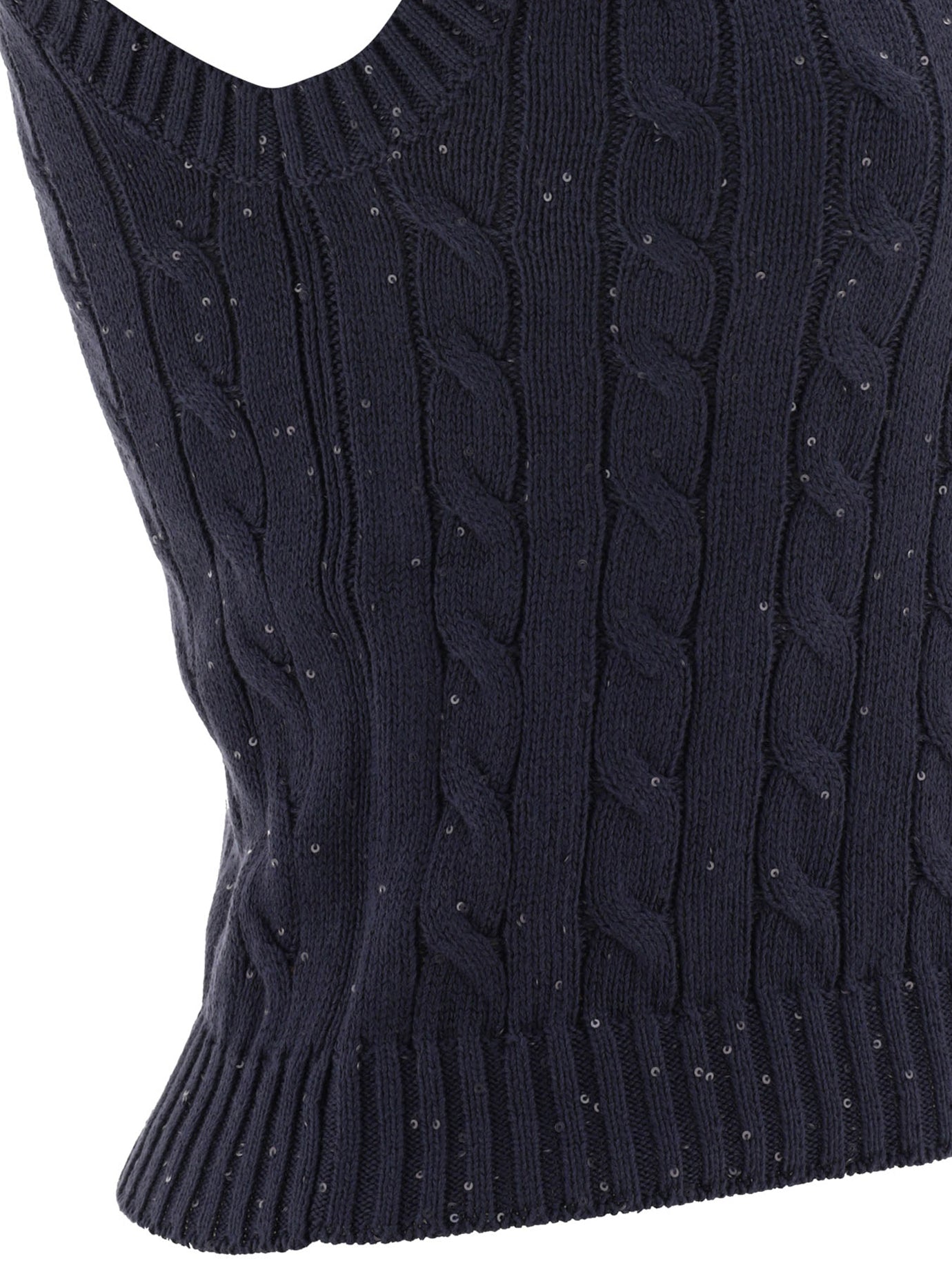 Brunello Cucinelli Dazzling Cables Knit Top