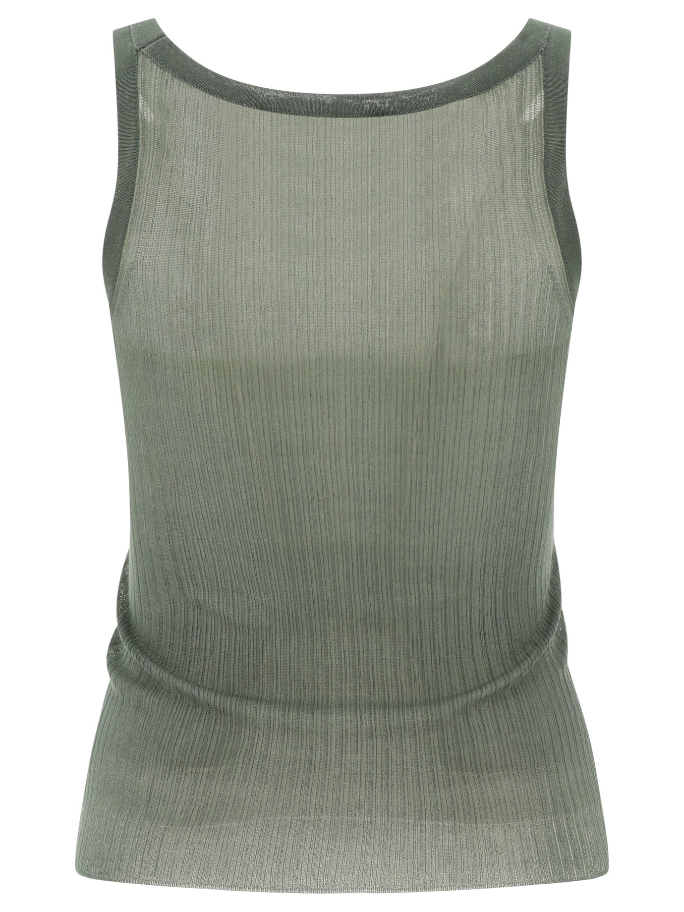 Max Mara Bastia Ribbed Silk Tank Top