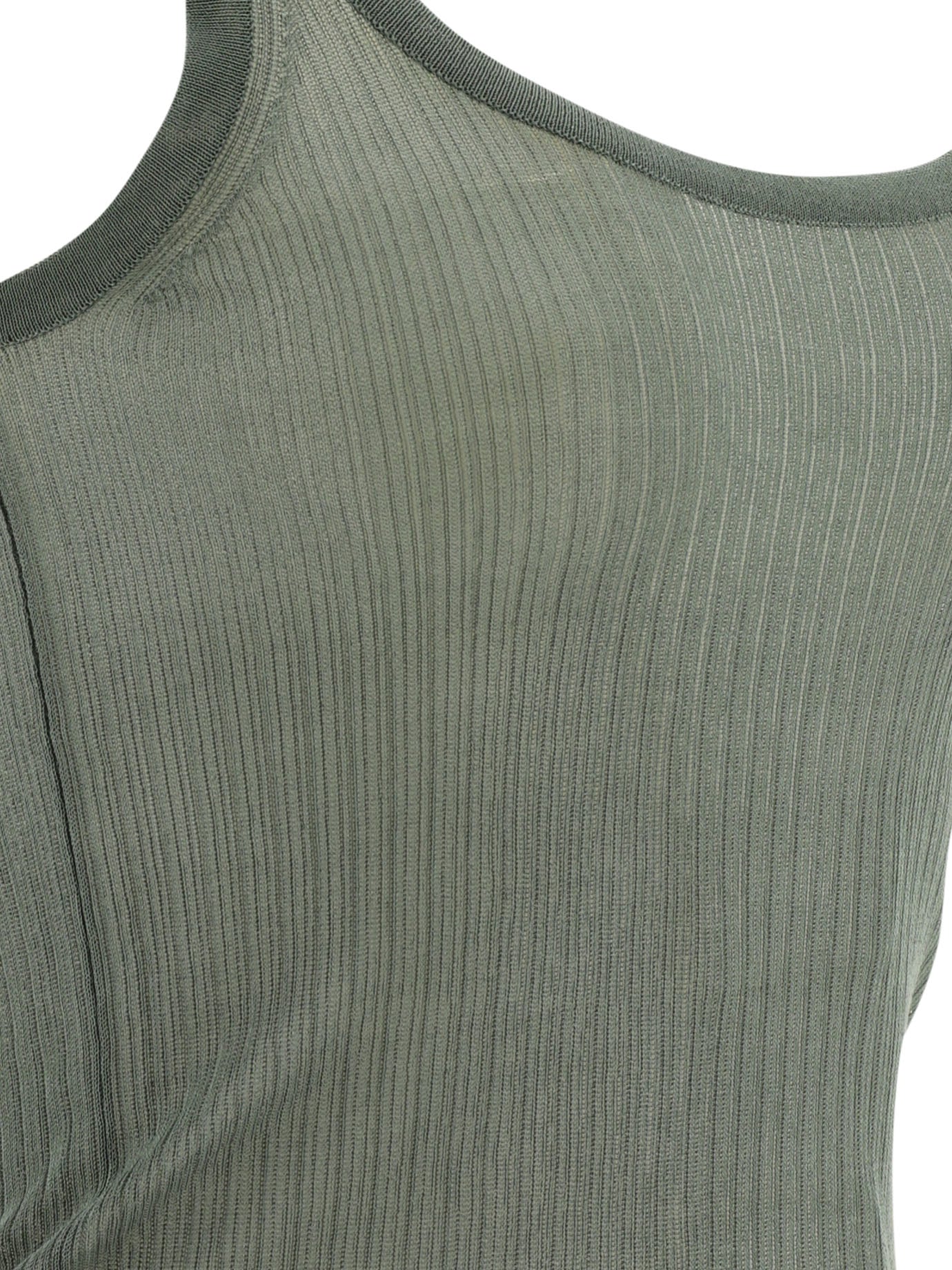 Max Mara Bastia Ribbed Silk Tank Top