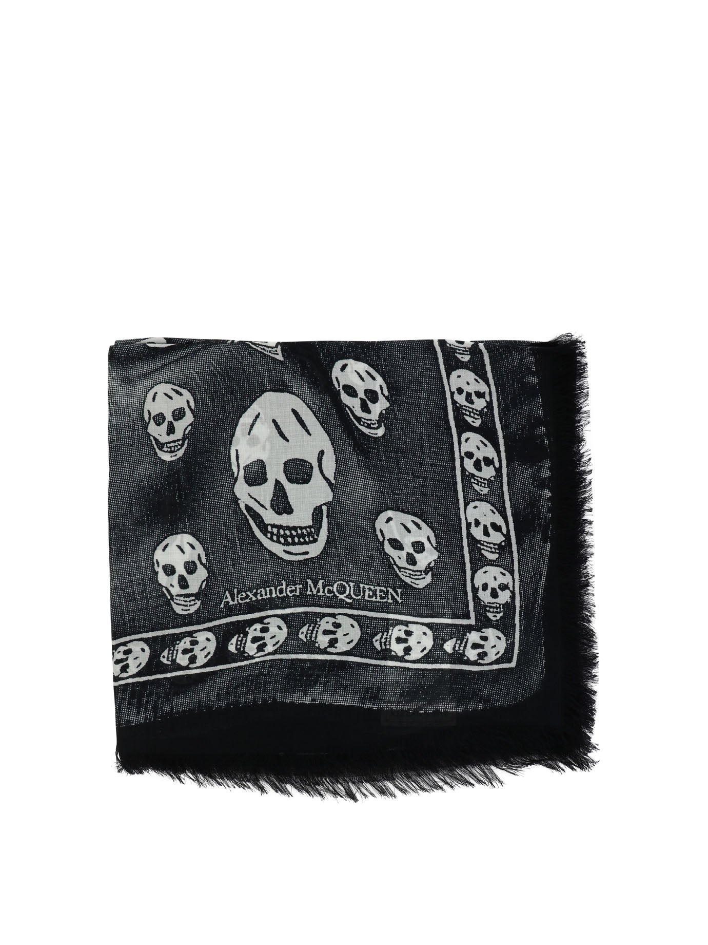 Alexander McQueen Skull Trompe L'Oeil Scarf