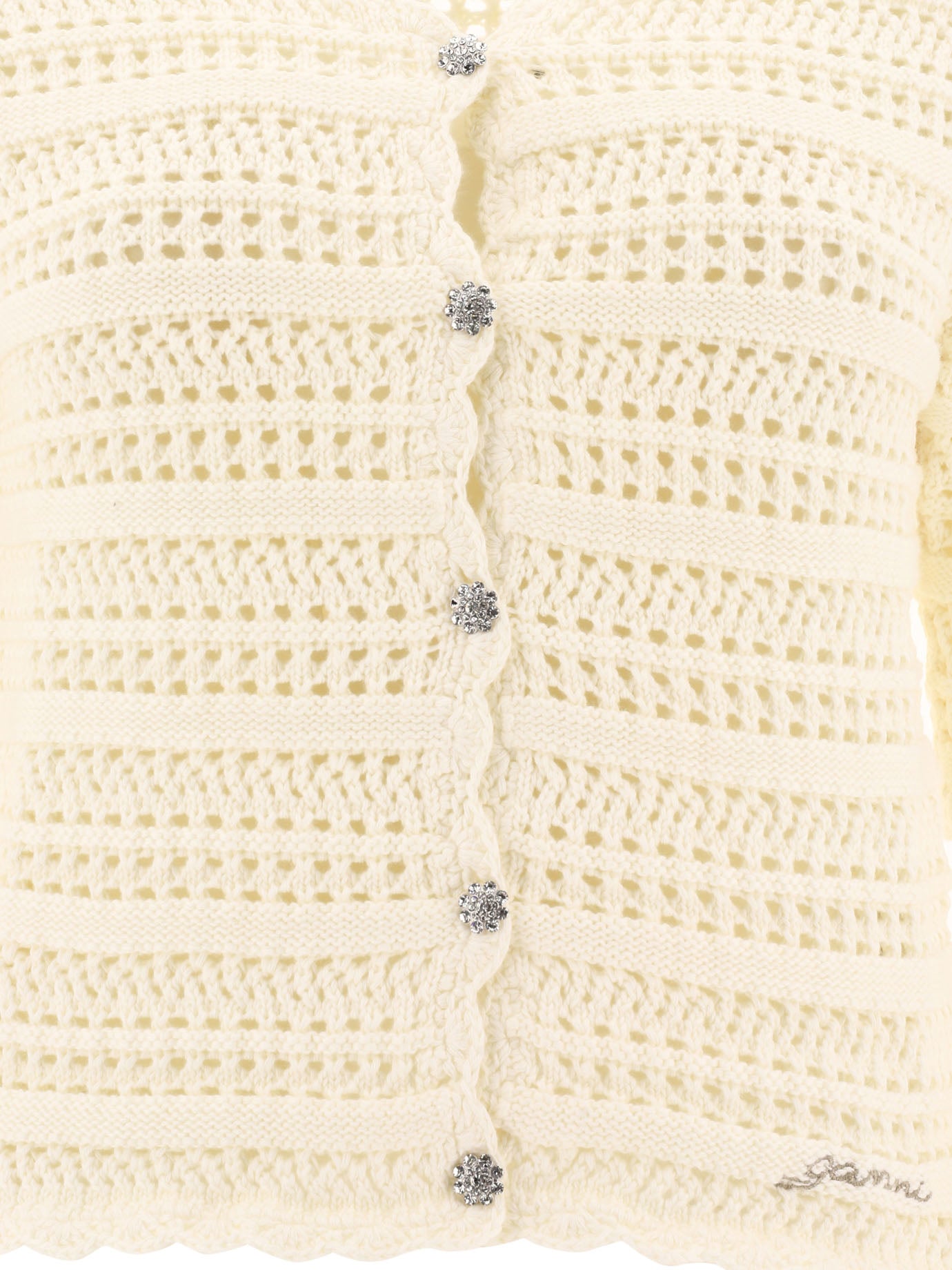 Ganni Pointelle Cardigan