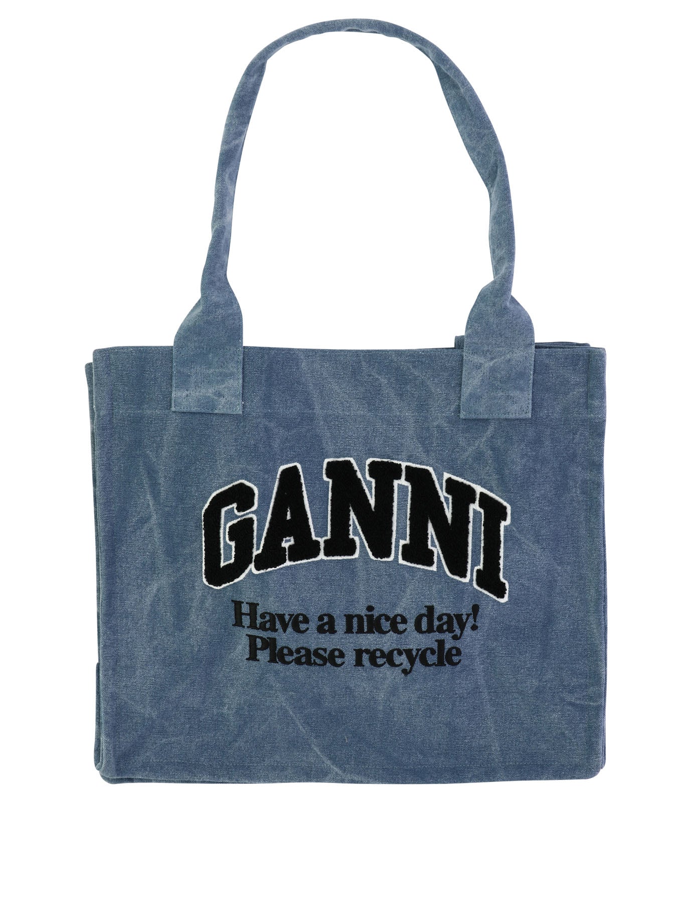 Ganni Oversized Tote In Canvas