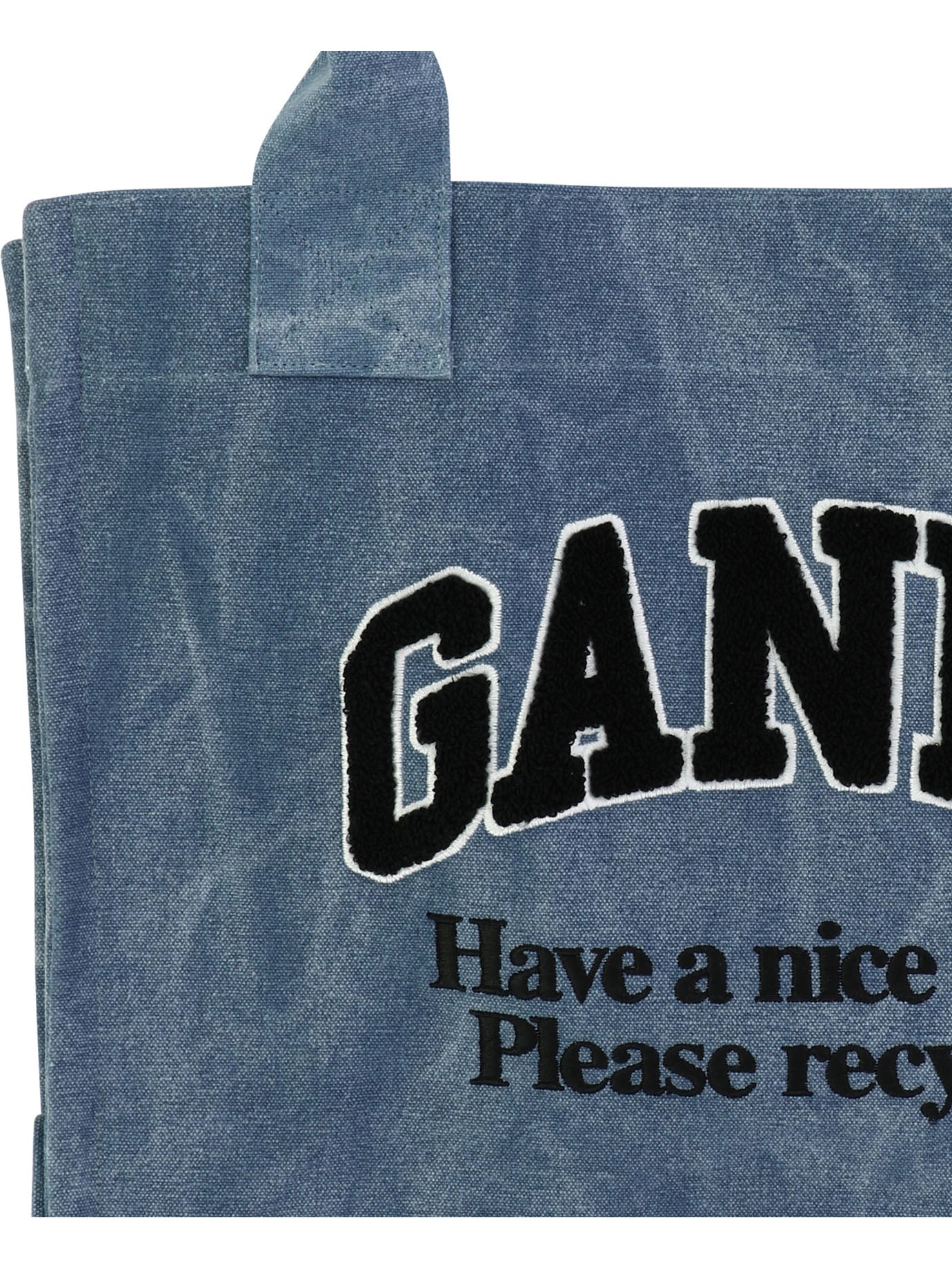 Ganni Oversized Tote In Canvas