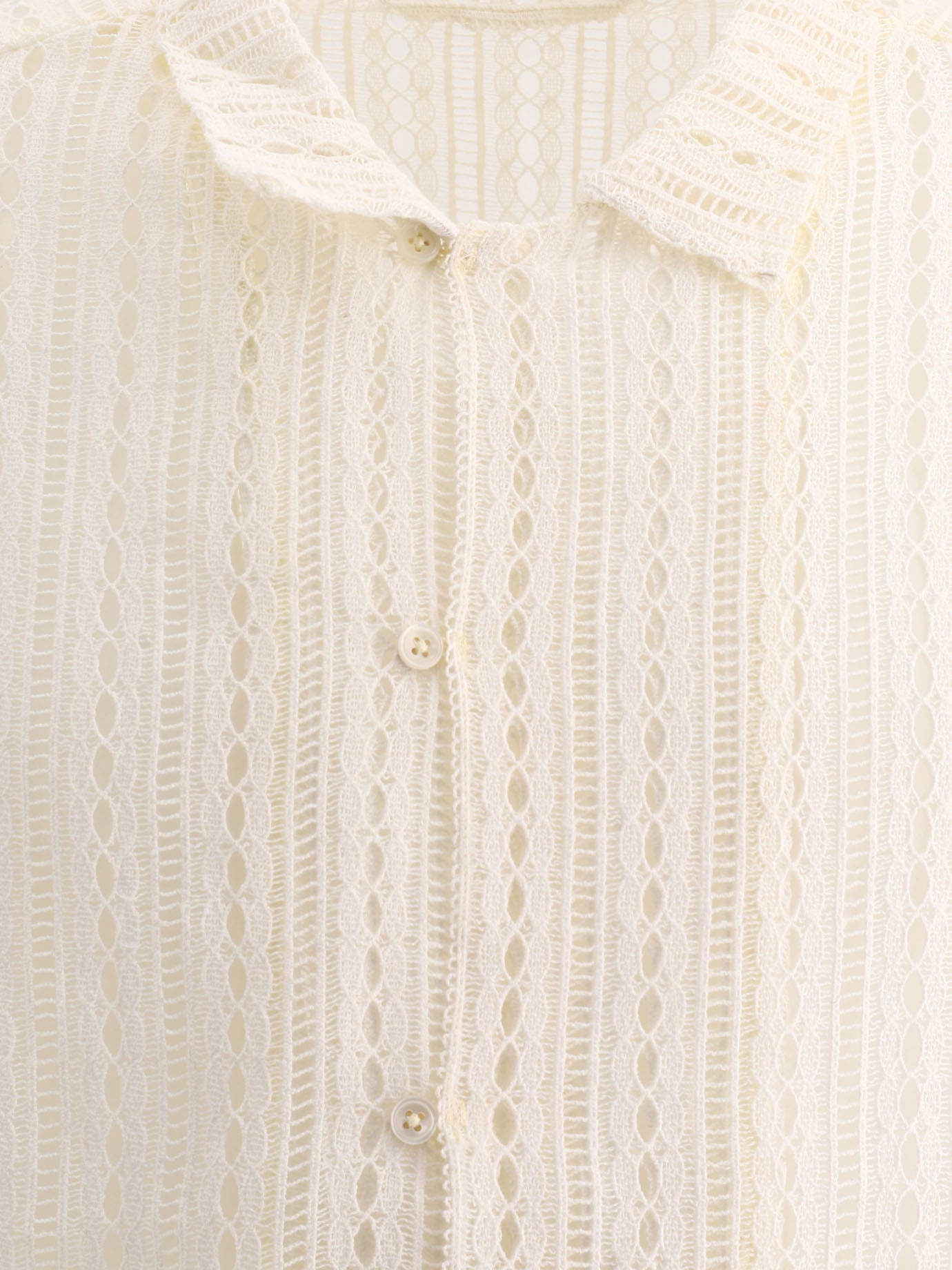 Bode Meandering Lace Shirt