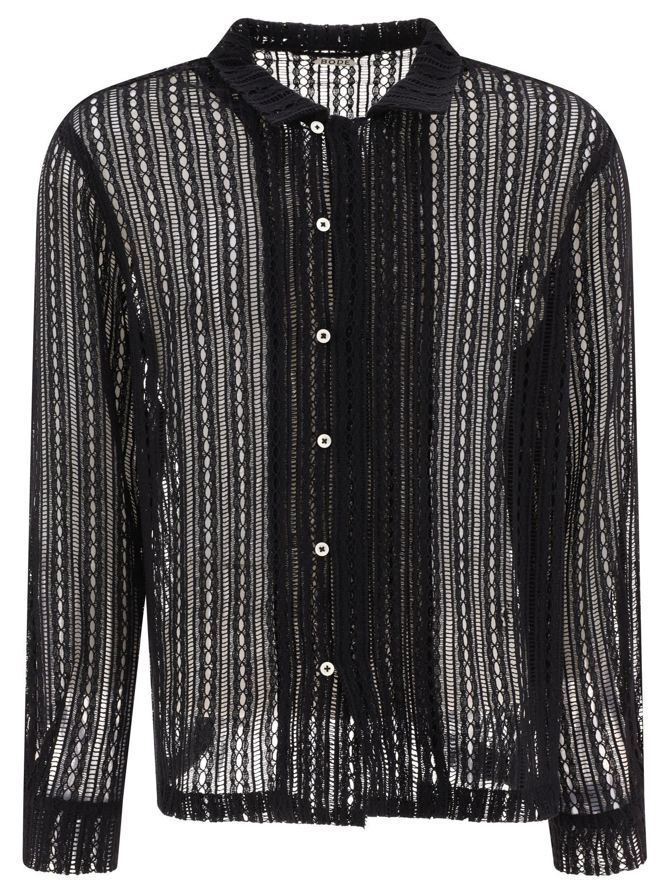 Bode Meandering Lace Shirt