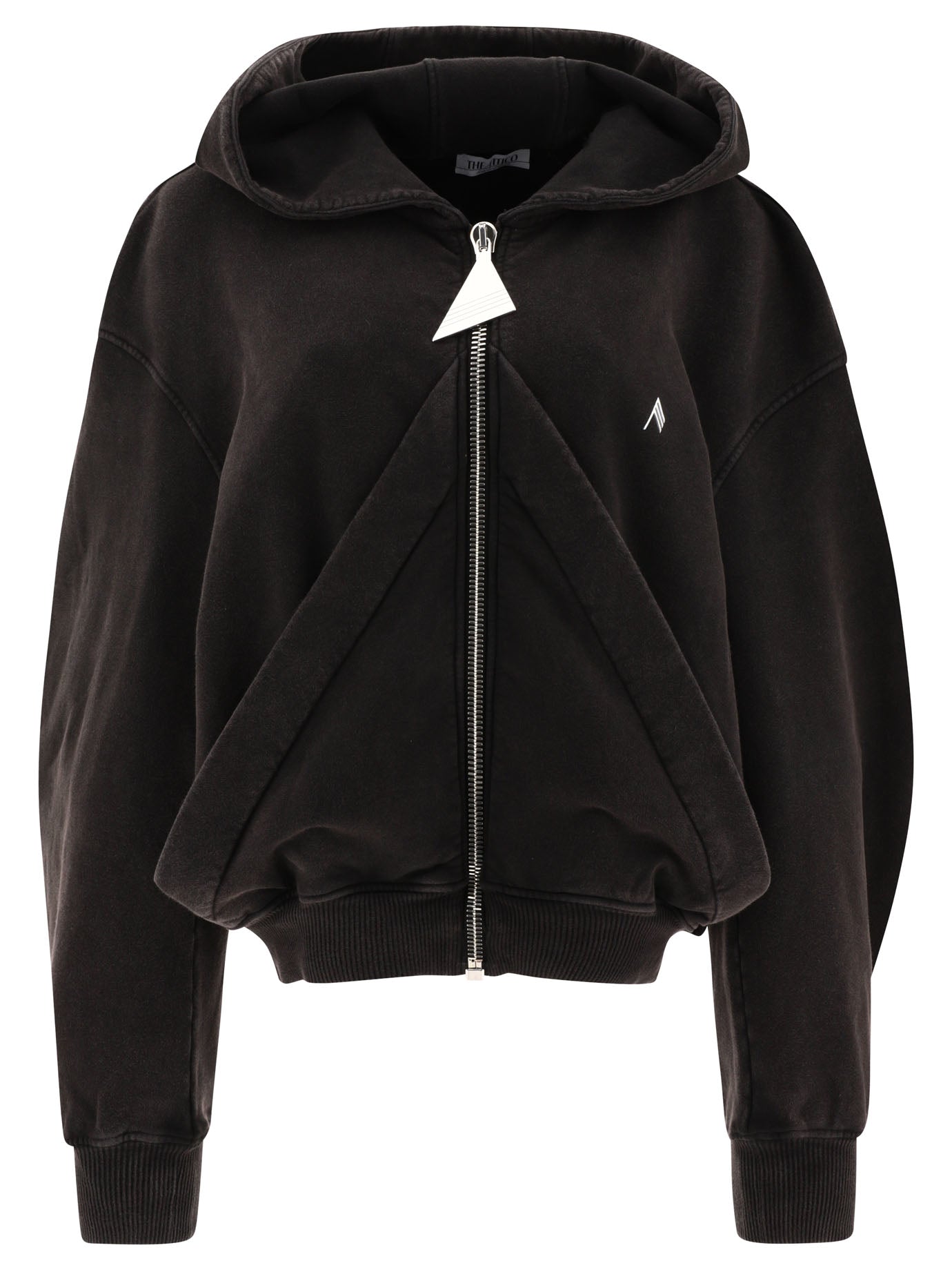 The Attico Zippered Hoodie With Logo