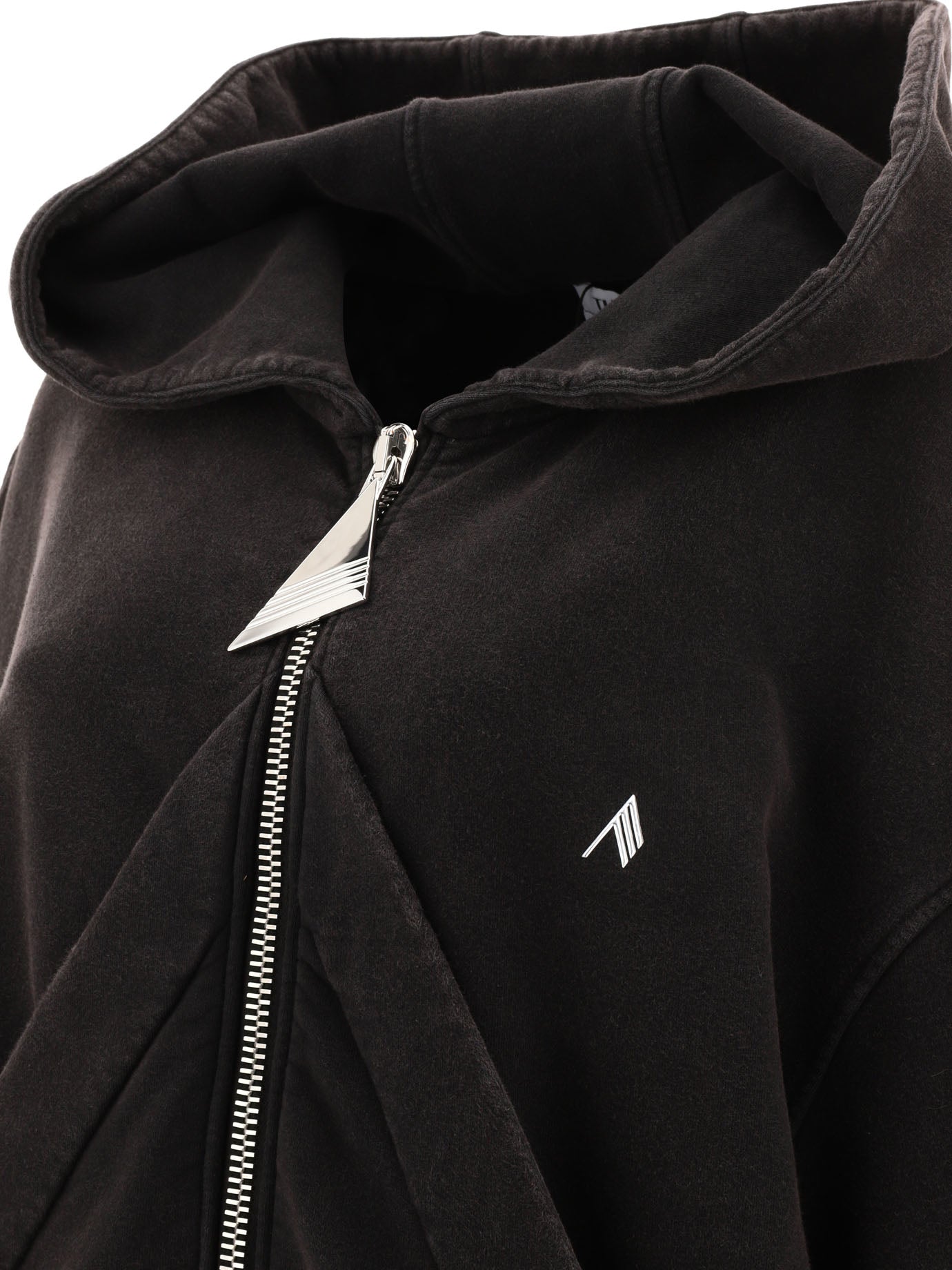 The Attico Zippered Hoodie With Logo