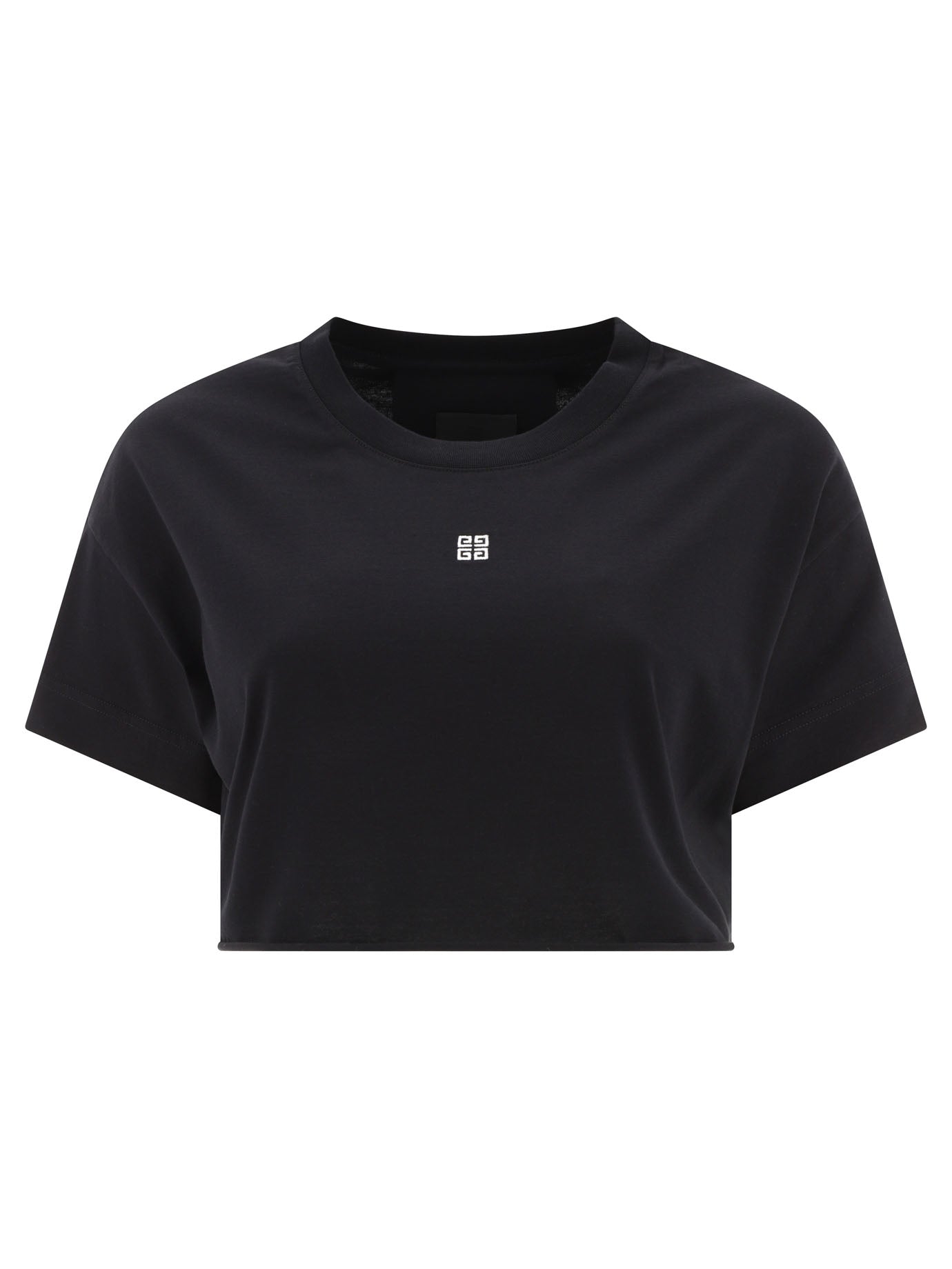 Givenchy Cropped T-Shirt With Embroidered Logo