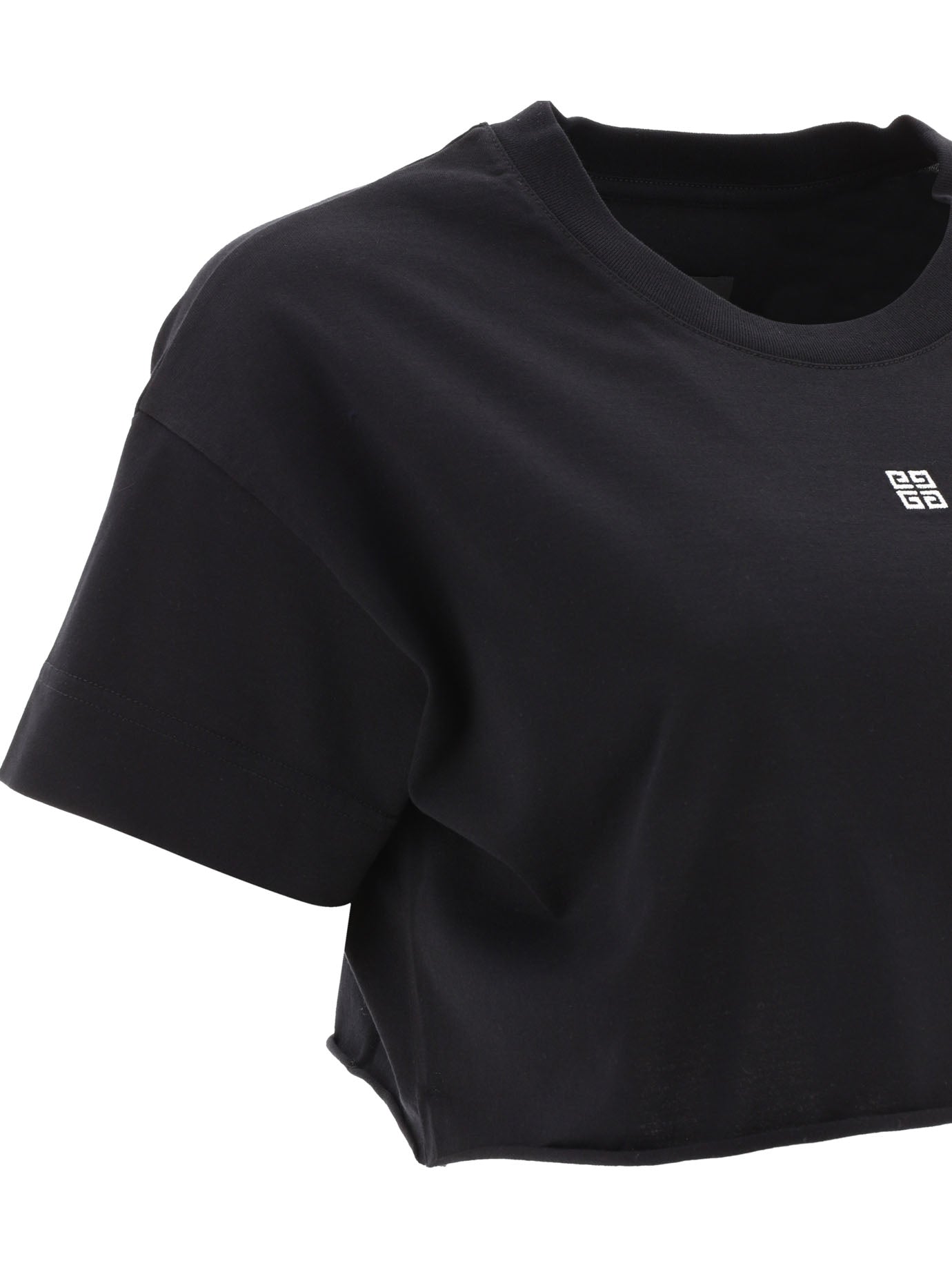 Givenchy Cropped T-Shirt With Embroidered Logo