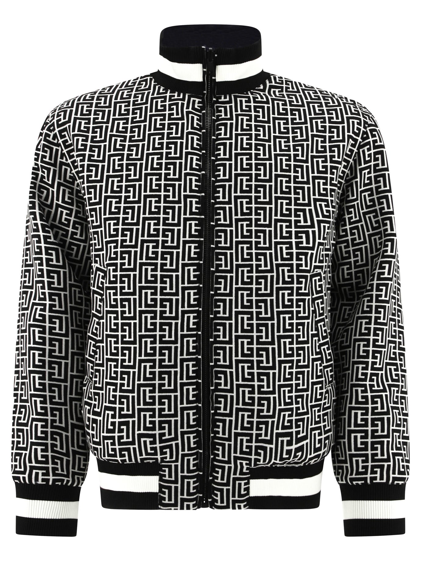 Balmain Monogram Reversible Bomber Jacket