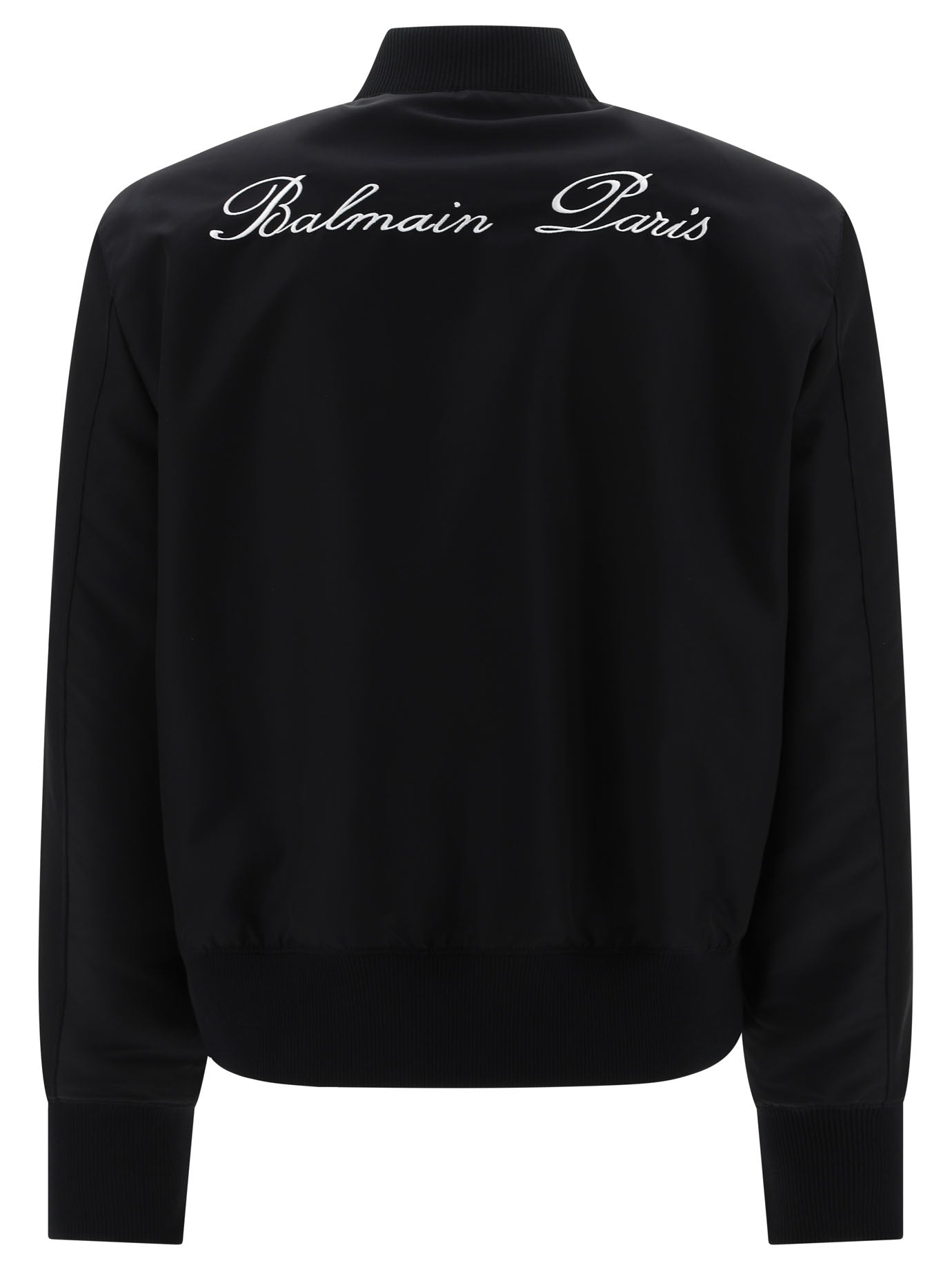 Balmain Bomber Jacket With Balmain Signature Embroidery On The Back