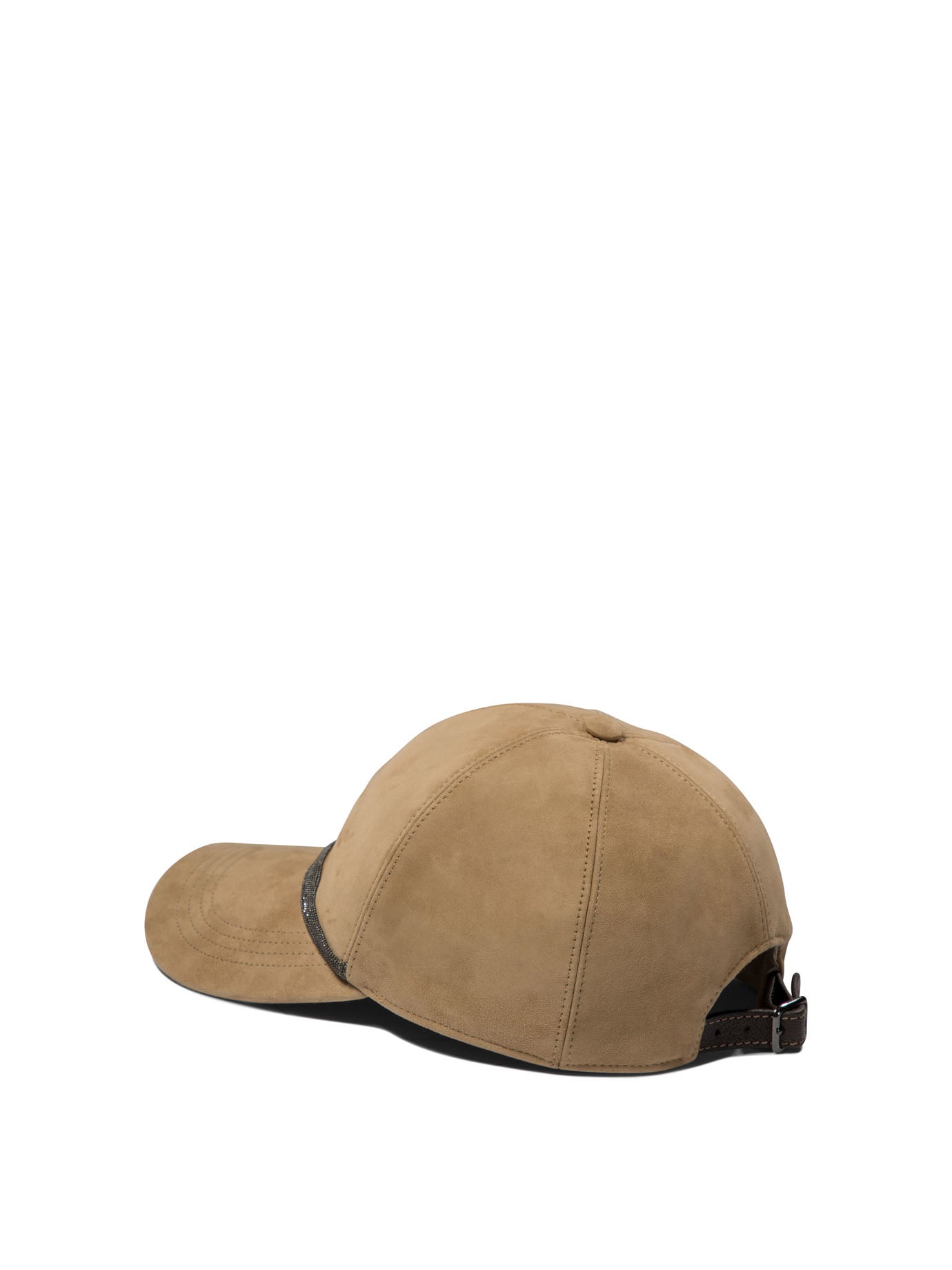 Brunello Cucinelli Suede Baseball Cap With Shiny Trim