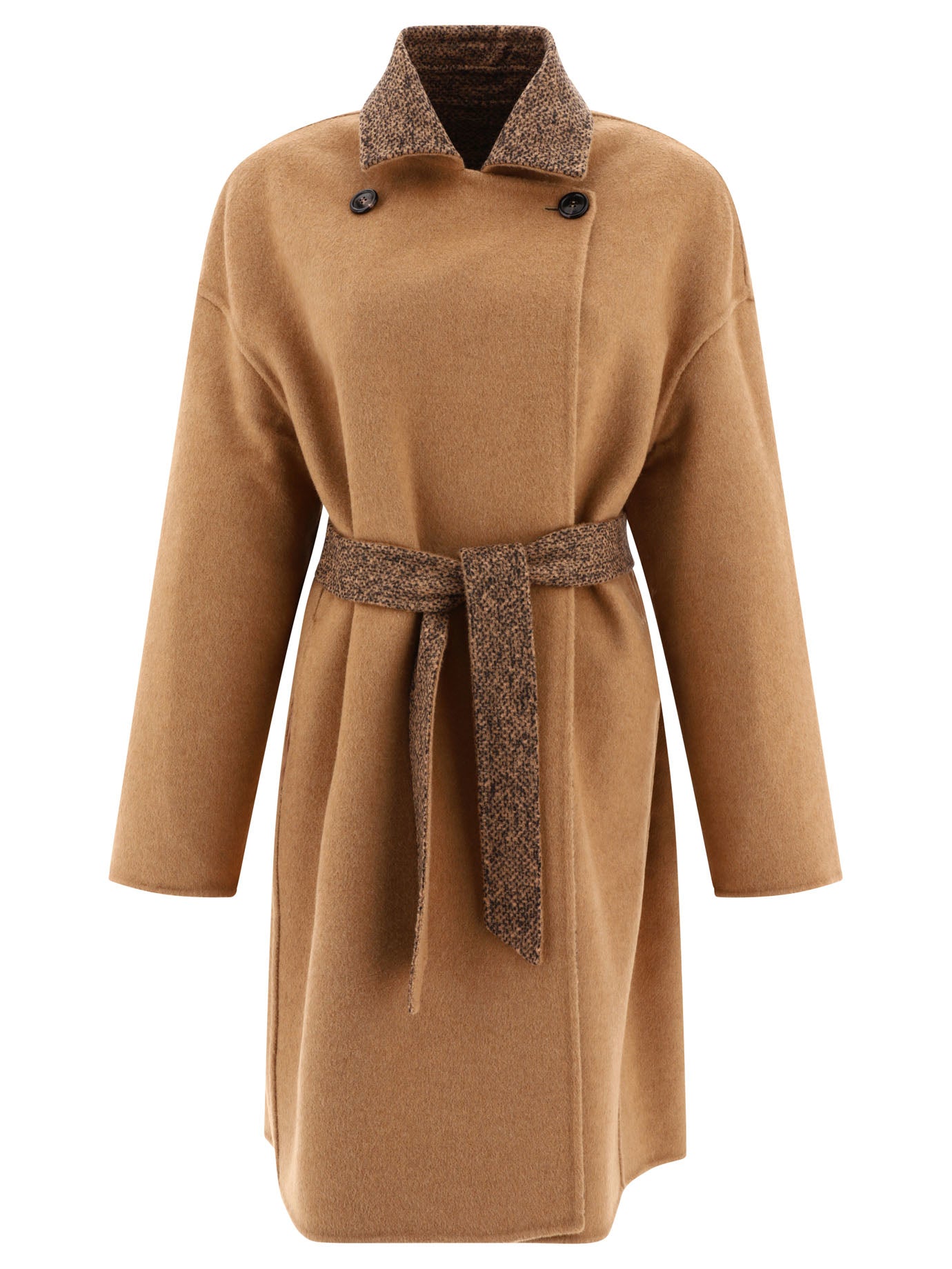 Max Mara Atelier Evelin Reversible Camel And Wool Coat