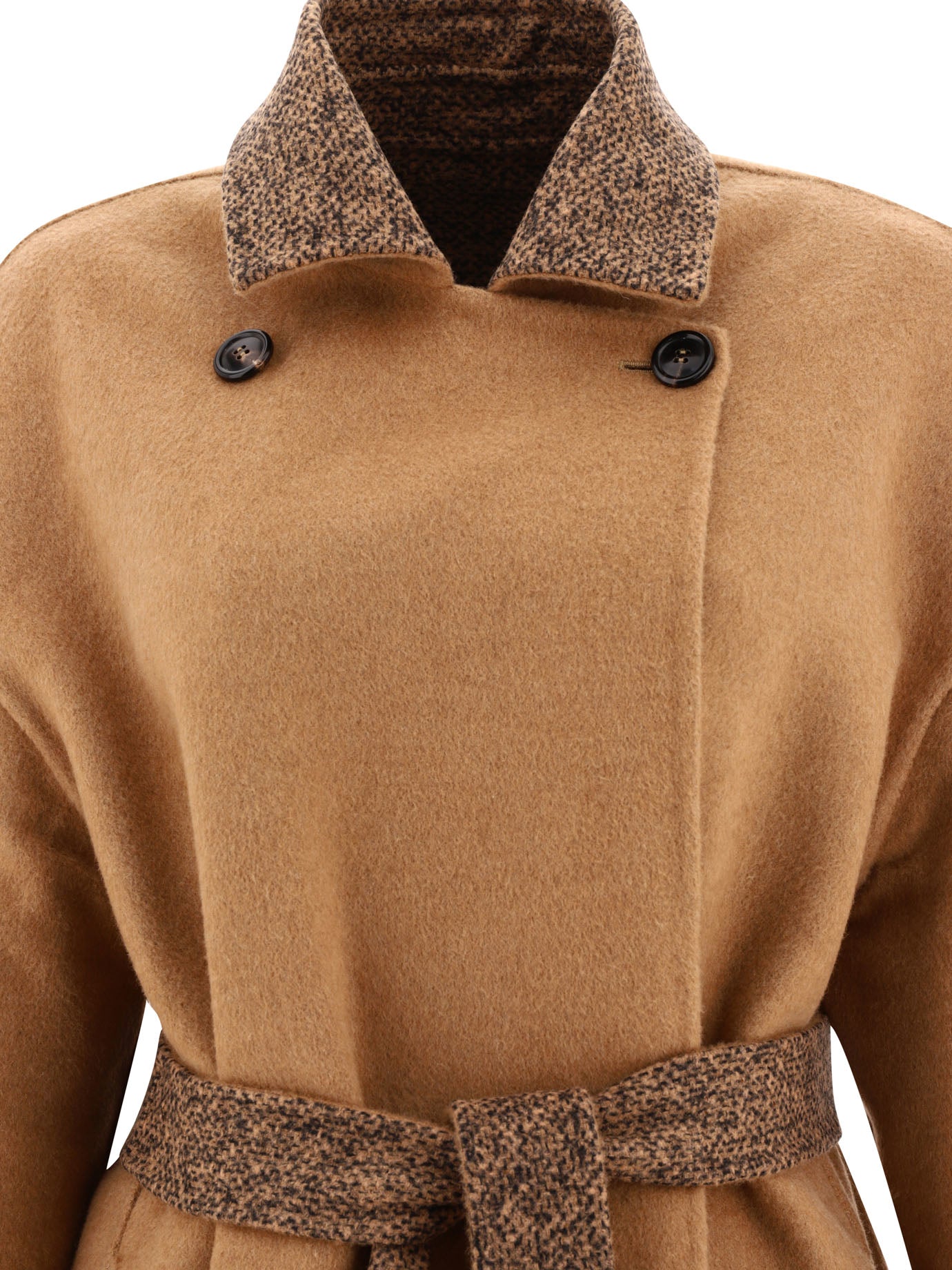 Max Mara Atelier Evelin Reversible Camel And Wool Coat