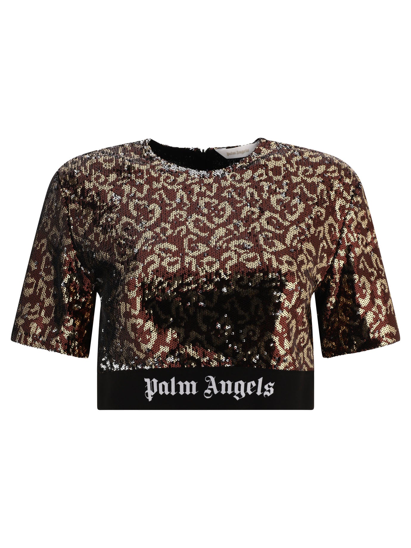 Palm Angels Sequins Logo Tape T-Shirt