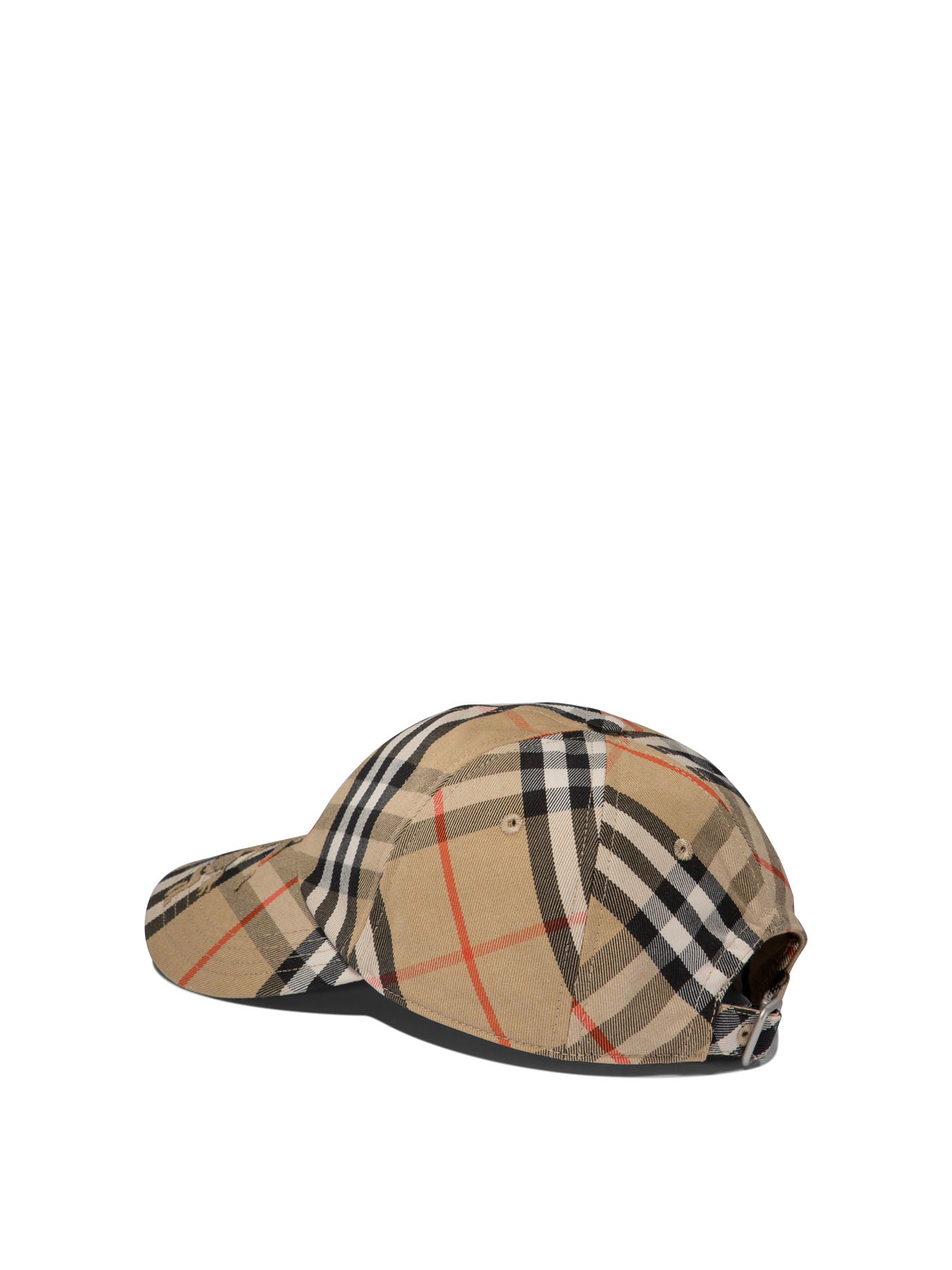 Burberry Check Cotton Blend Baseball Cap