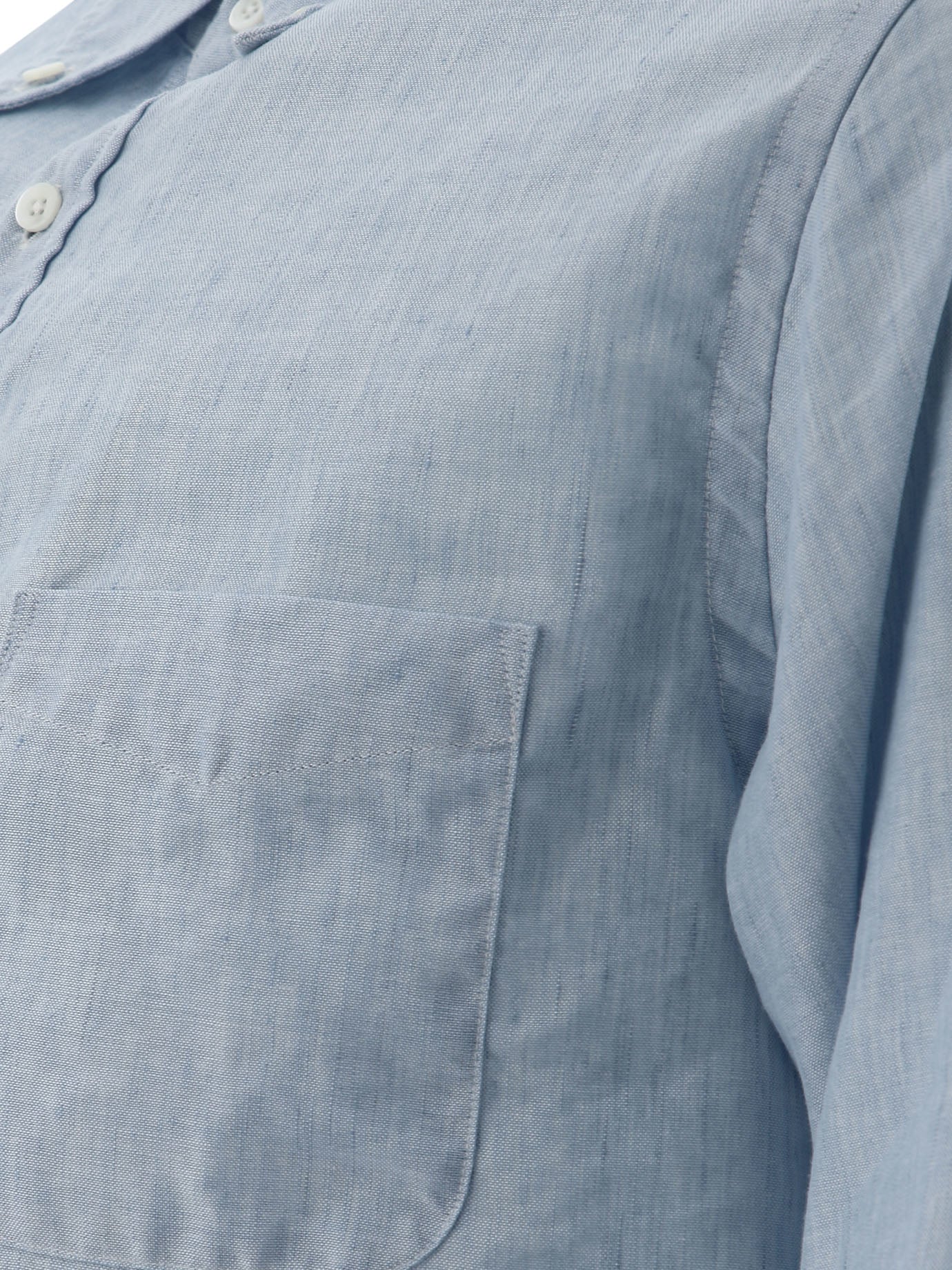 Beams Plus Linen Shirt With Chest Pocket