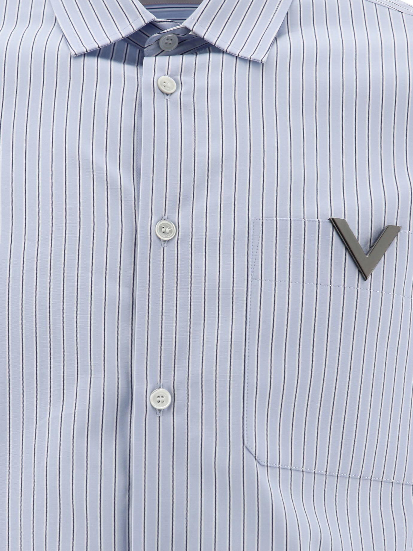 Valentino Shirt With Metallic V Detail