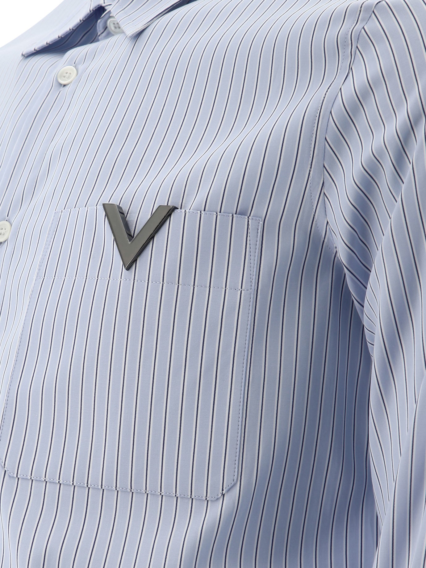 Valentino Shirt With Metallic V Detail