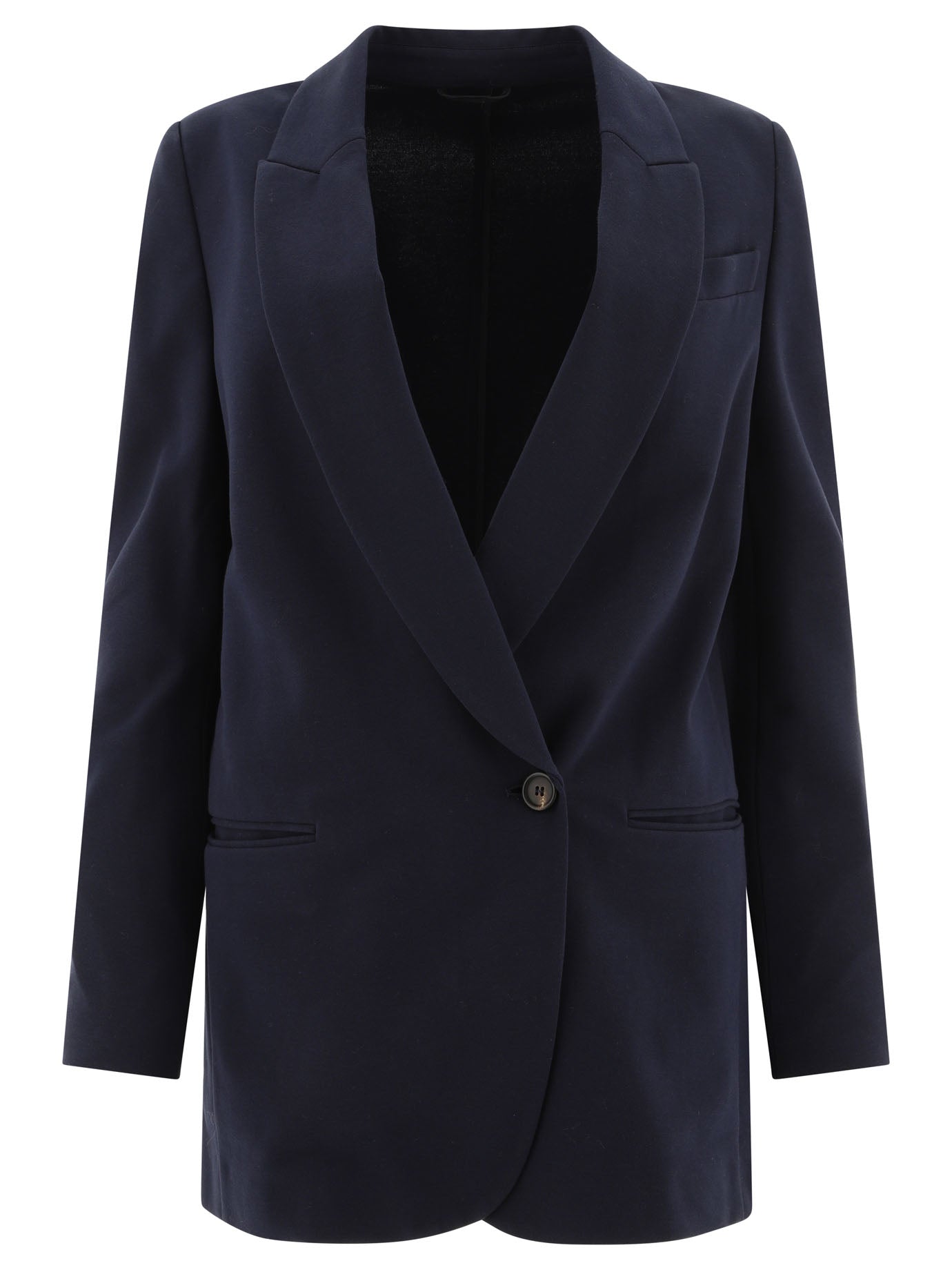 Brunello Cucinelli Jersey Single-Breasted Blazer