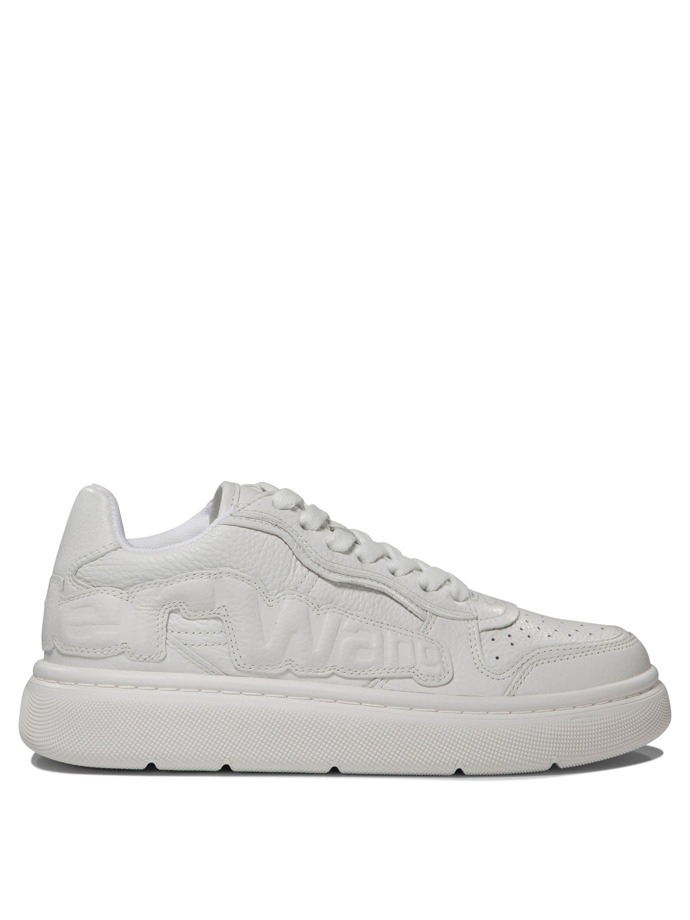 Alexander Wang Puff Pebble Leather Sneakers With Logo