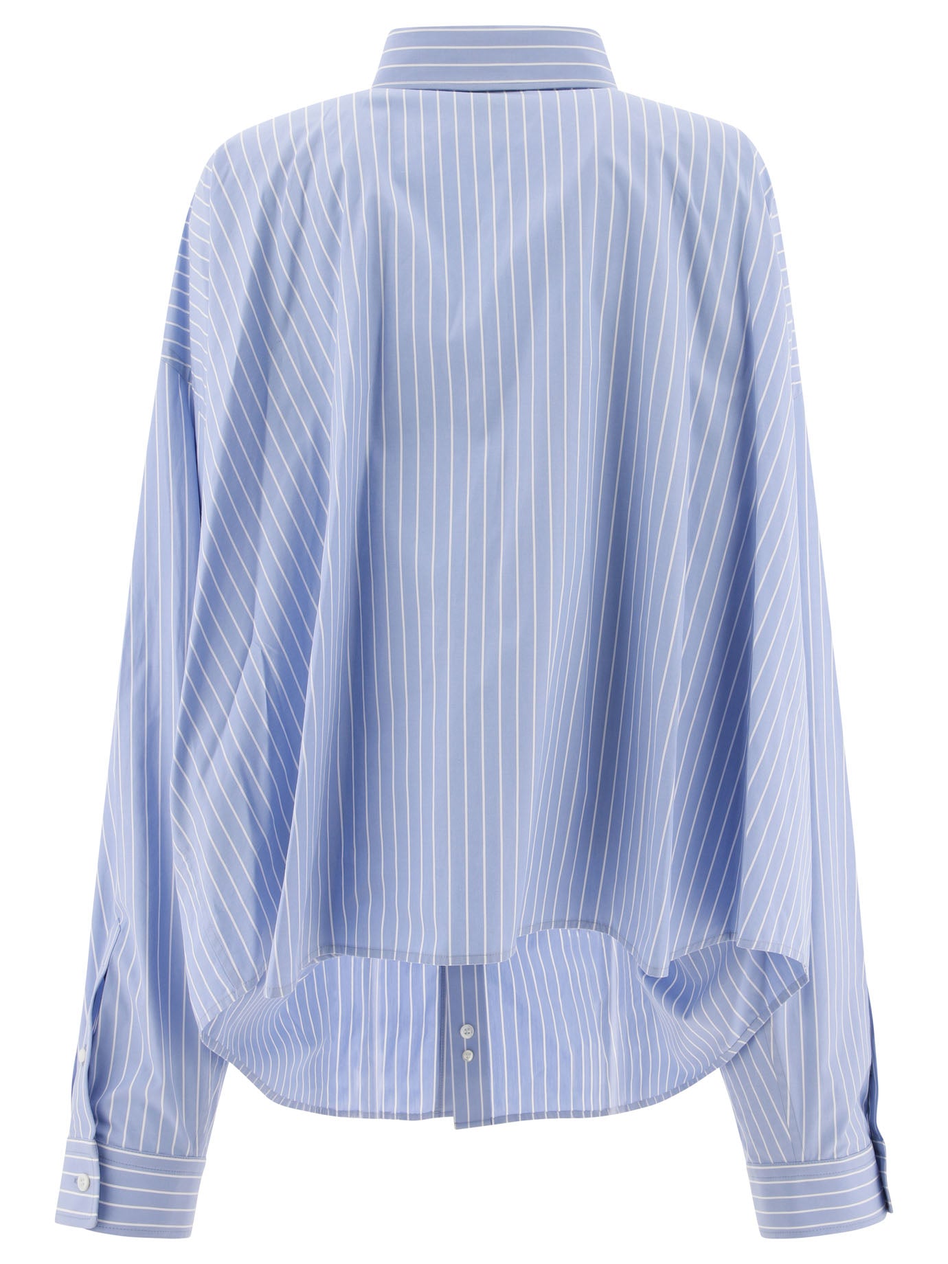 Balenciaga Striped Shirt With Embroidered Logo