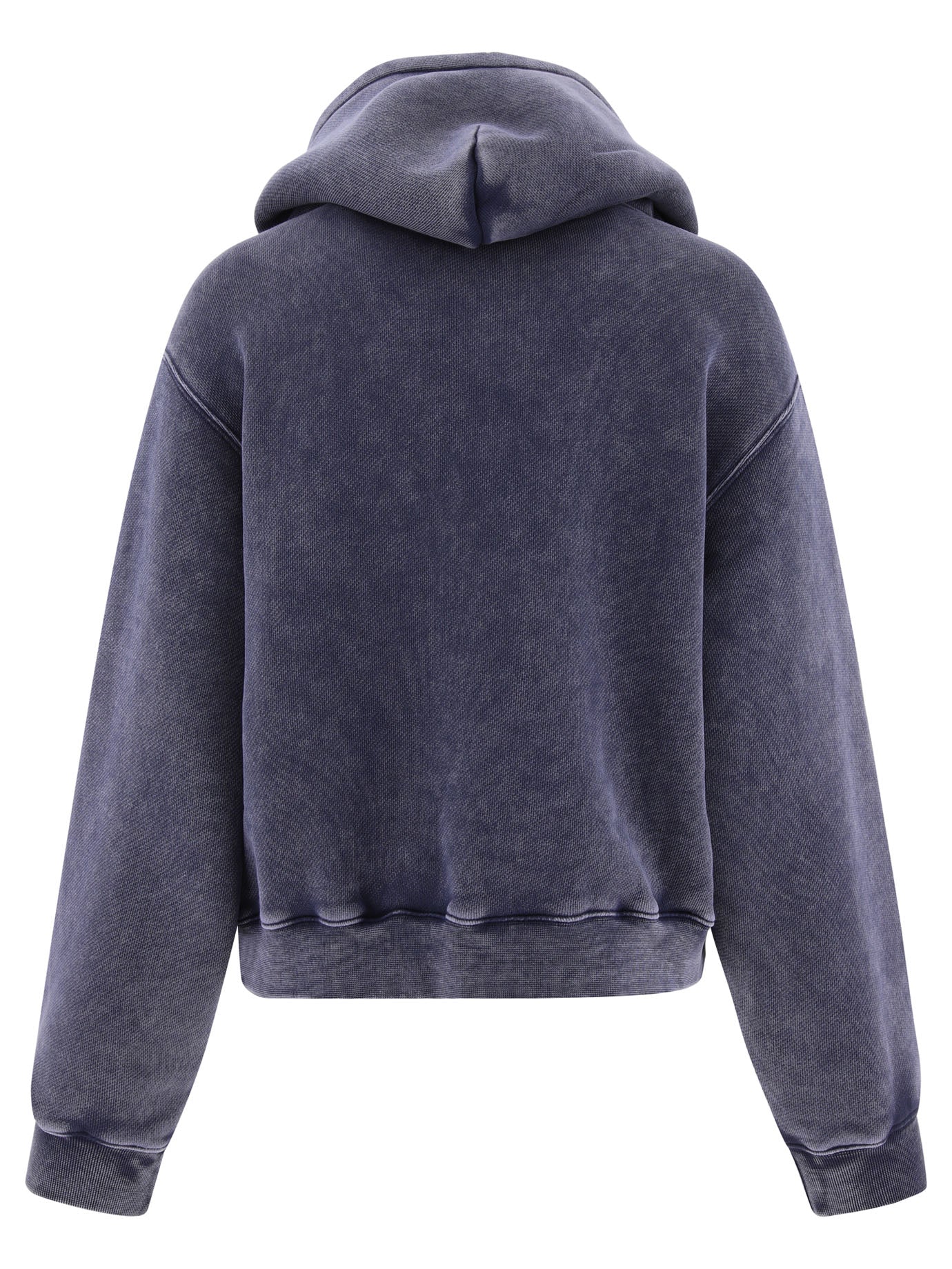 Alexander Wang Puff Logo Hoodie In Structured Terry