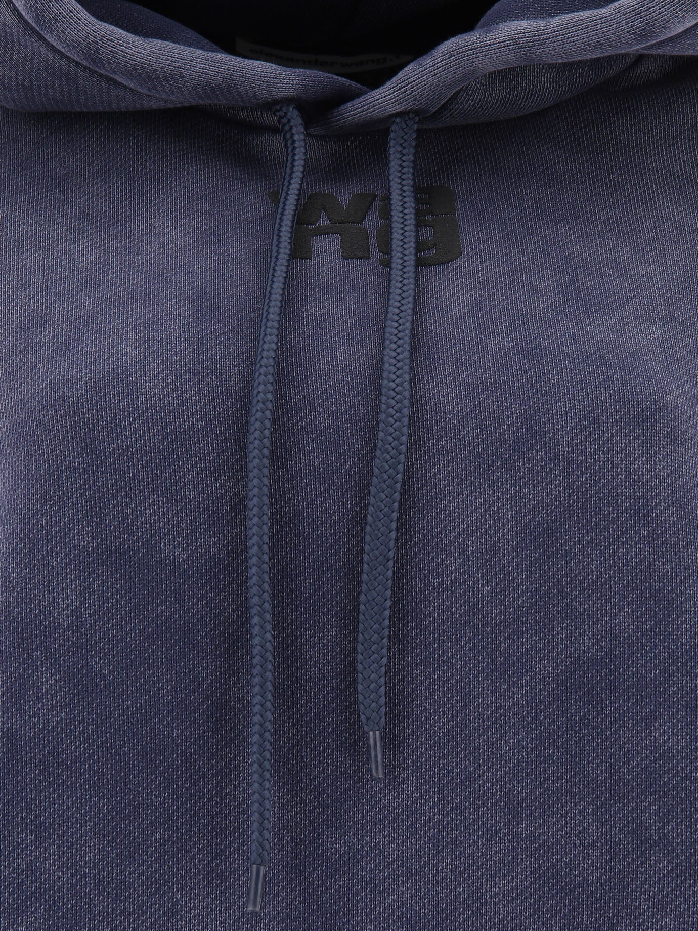 Alexander Wang Puff Logo Hoodie In Structured Terry